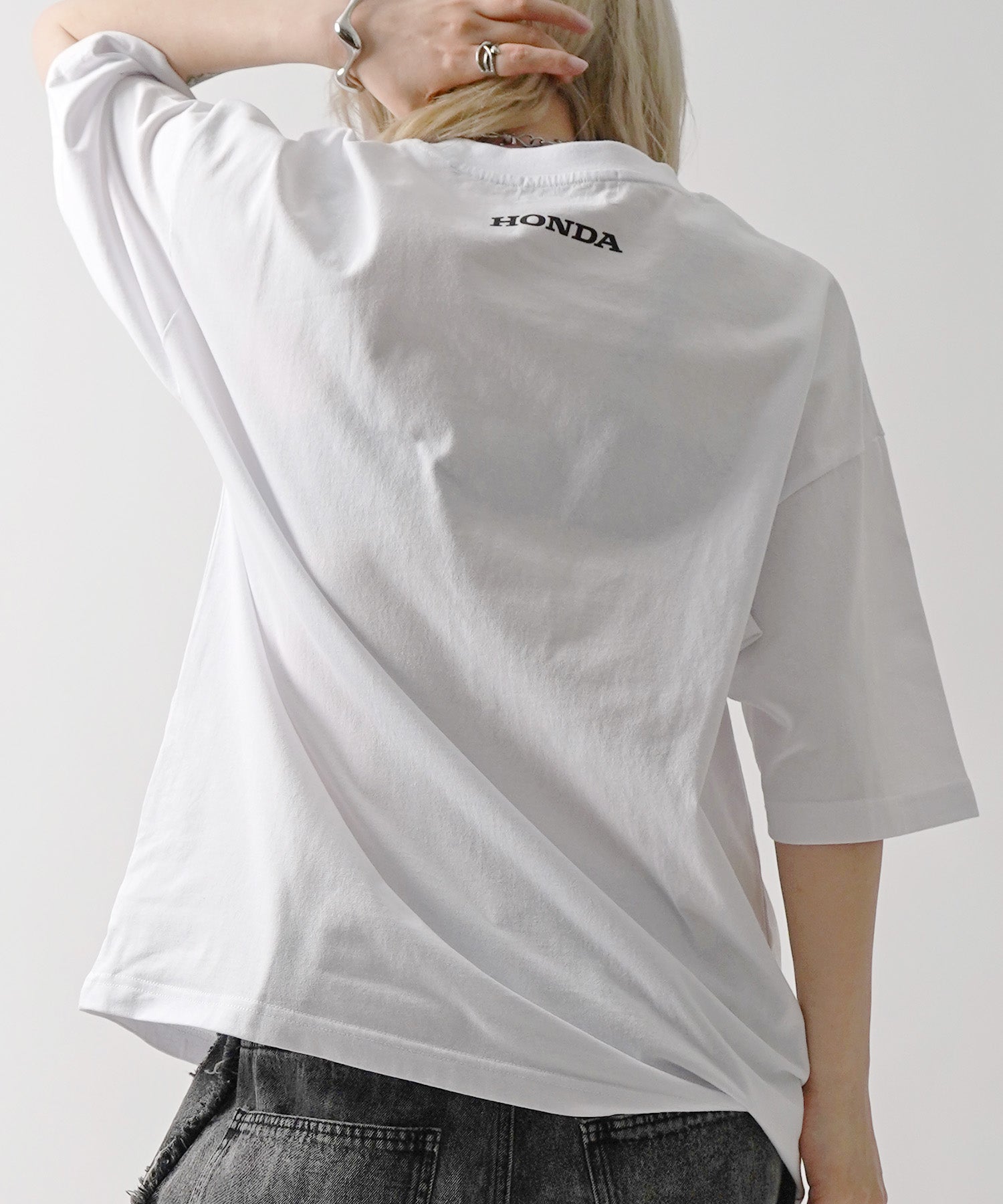 25SS【HONDA / ホンダ】ワンポイントプリント ボックスシルエット 半袖Tシャツ