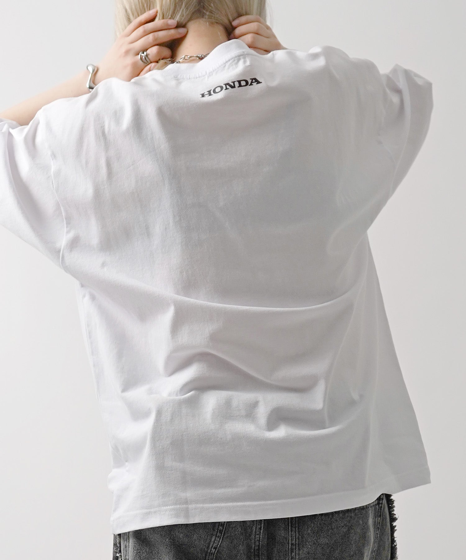 25SS【HONDA / ホンダ】ワンポイントプリント ボックスシルエット 半袖Tシャツ