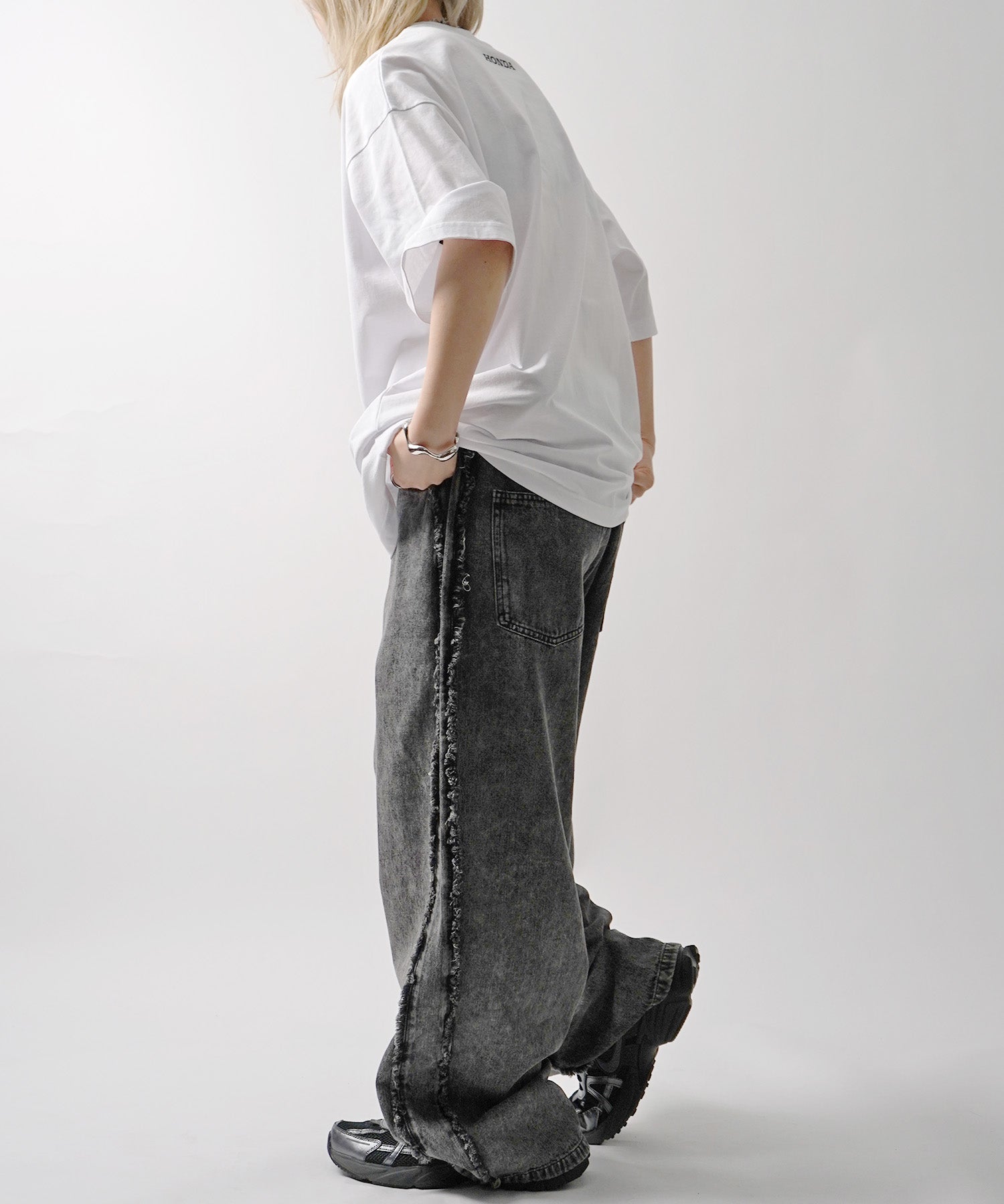 25SS【HONDA / ホンダ】ワンポイントプリント ボックスシルエット 半袖Tシャツ