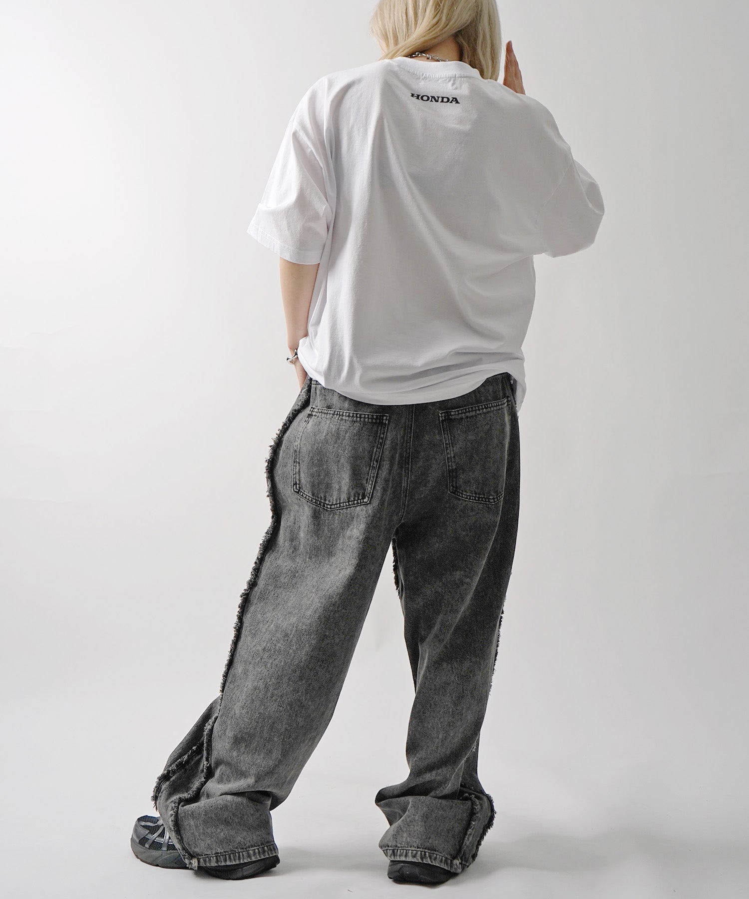 25SS【HONDA / ホンダ】ワンポイントプリント ボックスシルエット 半袖Tシャツ