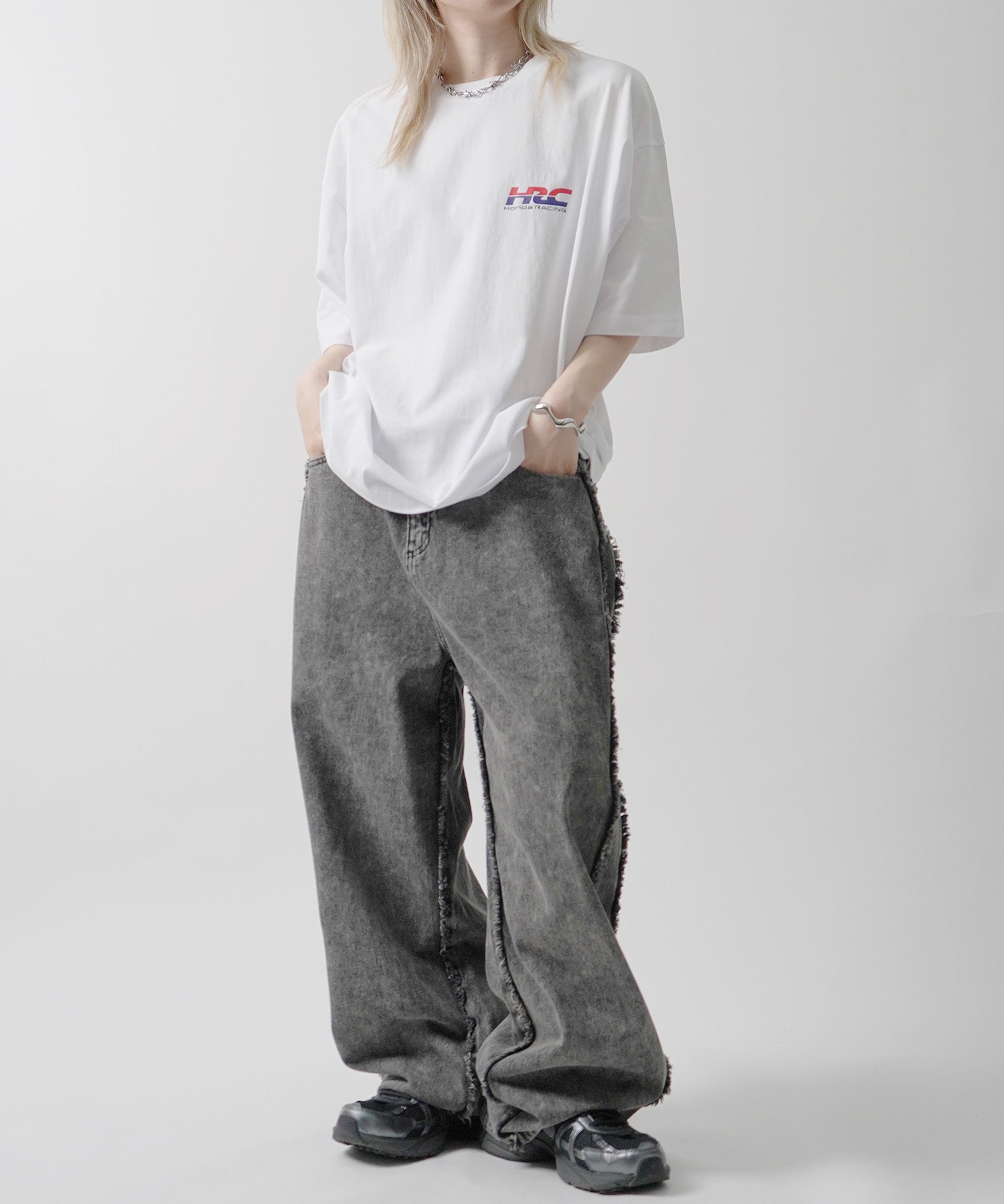 25SS【HONDA / ホンダ】ワンポイントプリント ボックスシルエット 半袖Tシャツ