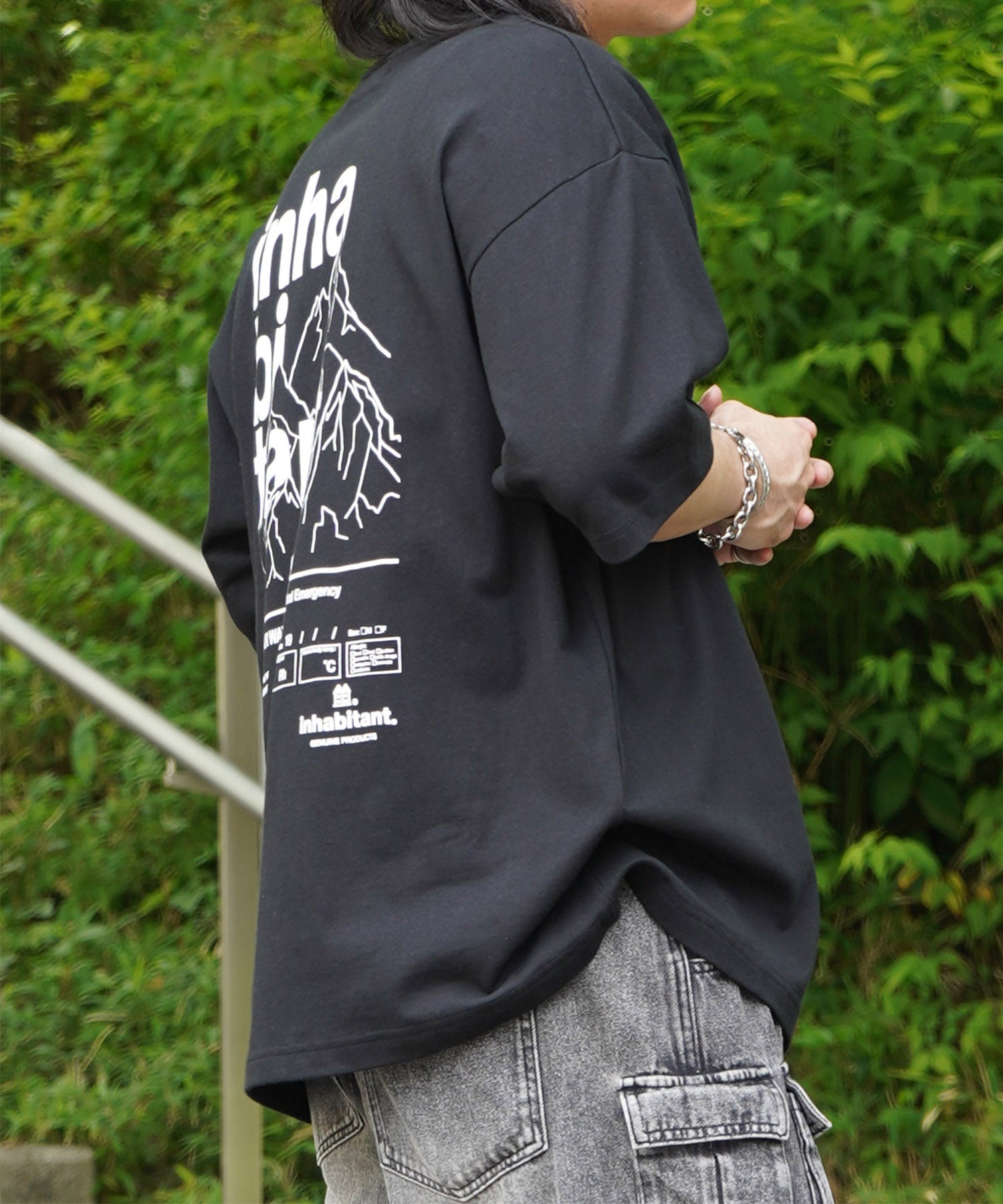 25SS【INHABITANT】ビッグシルエット バックプリント半袖Tシャツ