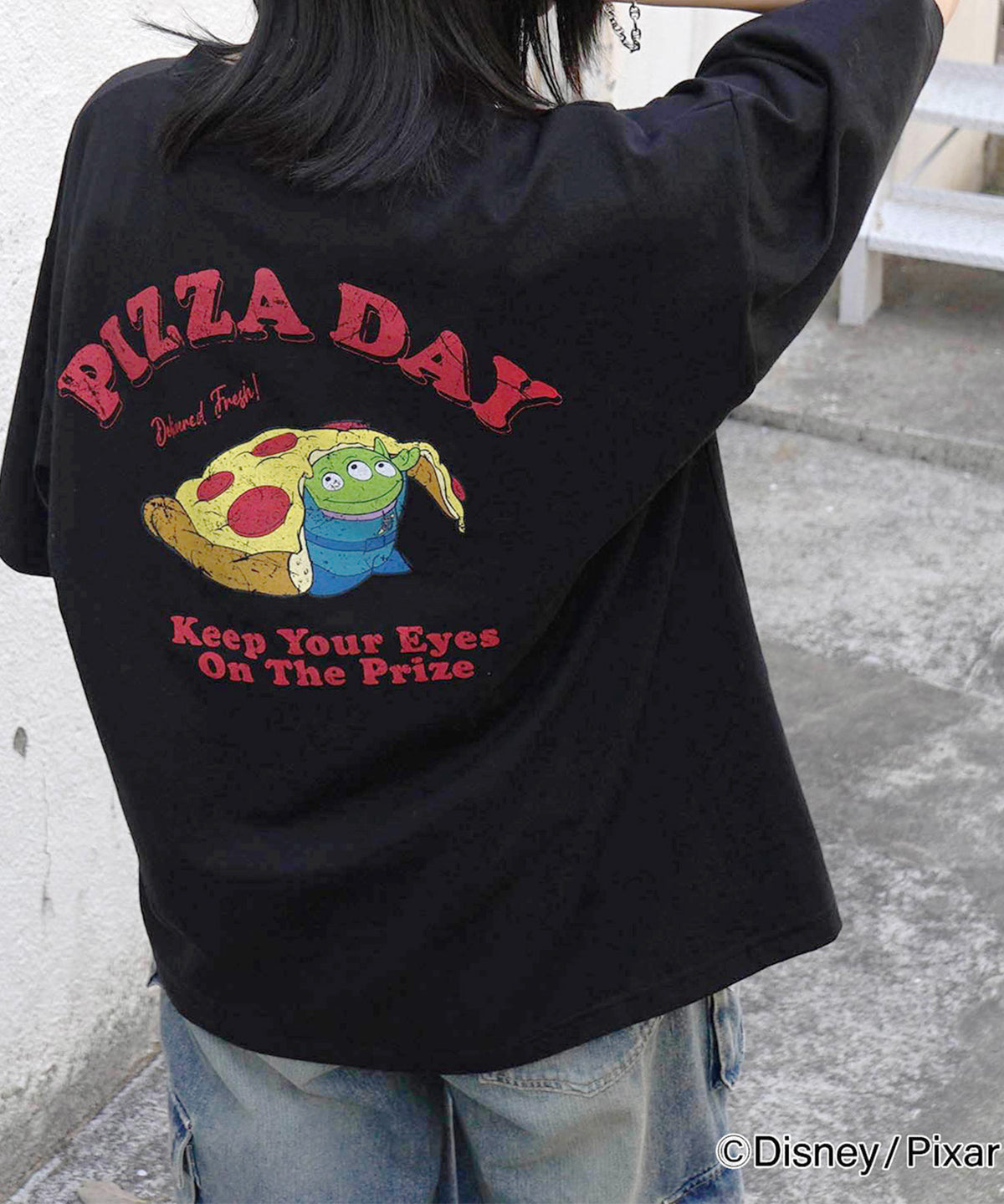 25SS【Disney Pixar / ディズニーピクサー】トイ・ストーリー ビッグシルエット半袖プリントTシャツ カットソー メンズ レディース