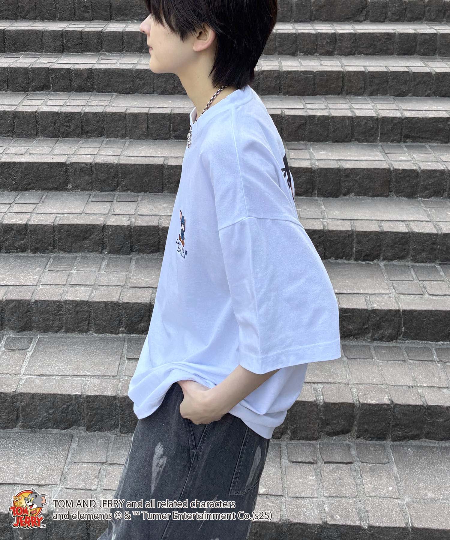 25SS【TOM&JERRY / トムとジェリー】ジェリー ビッグシルエットバックプリントTシャツ