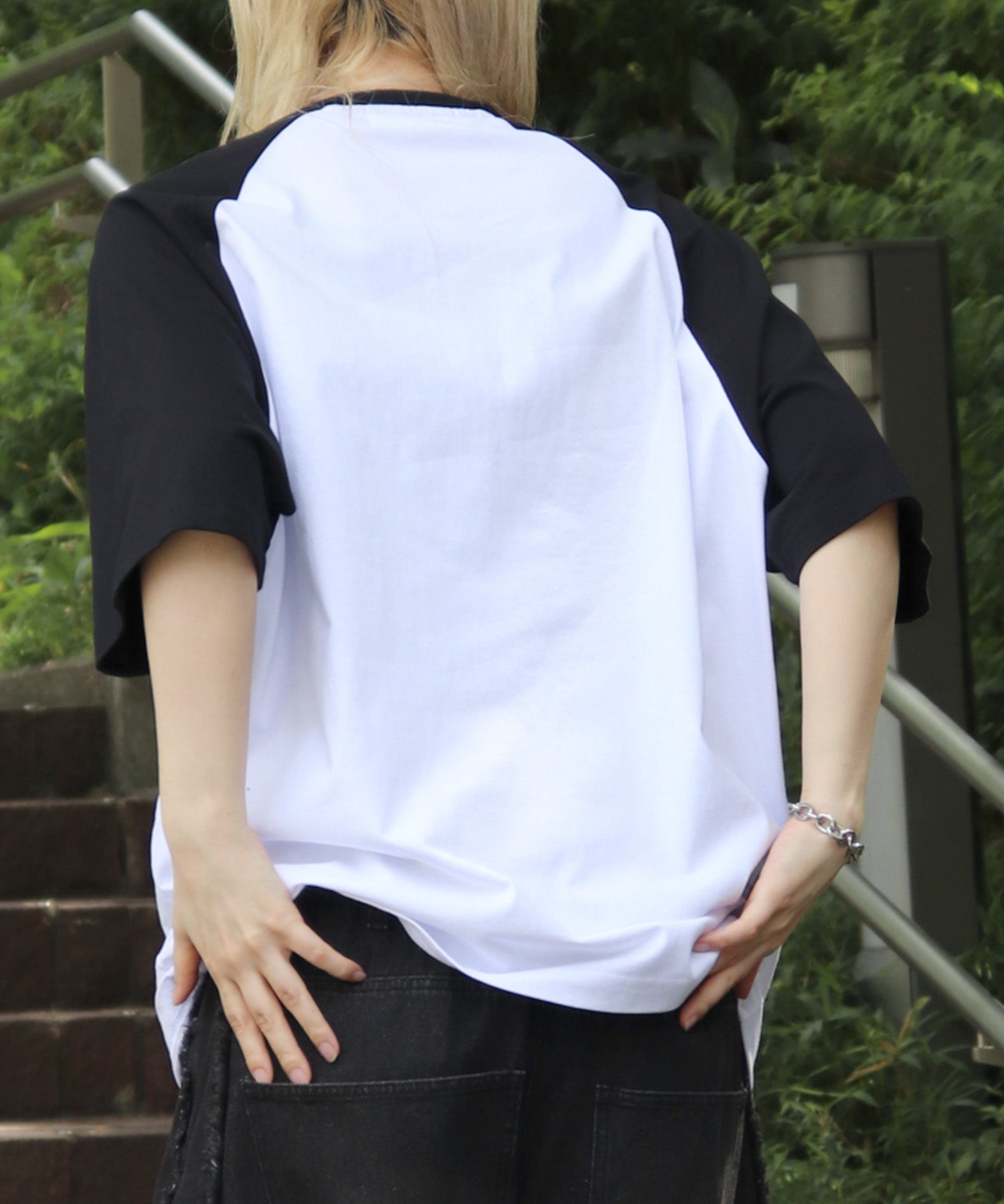 25SS【HONDA / ホンダ】フロントプリント ボックスシルエット ラグラン半袖Tシャツ