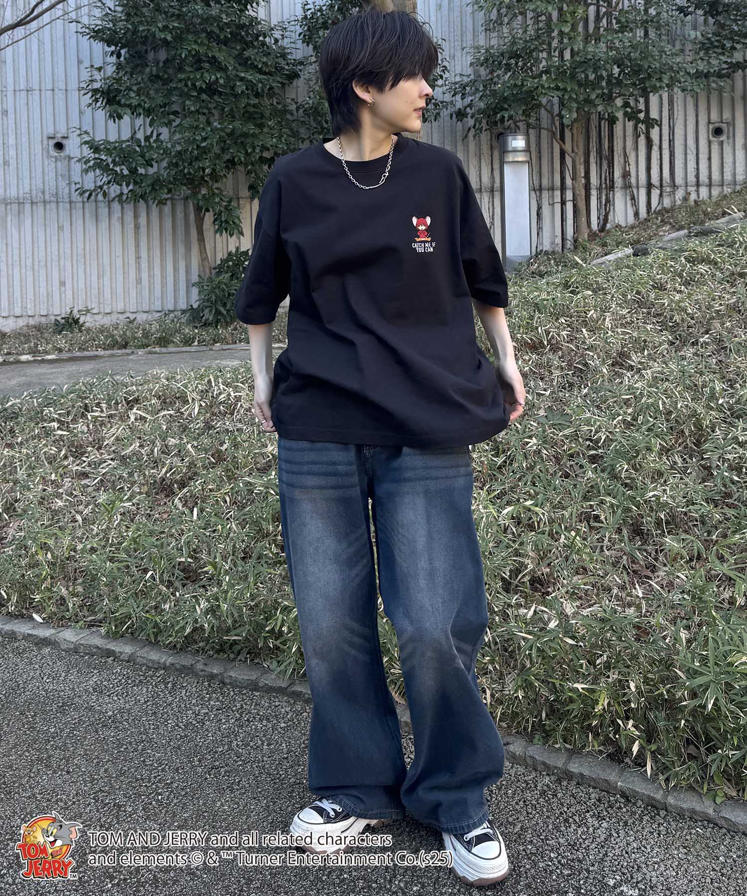 25SS【TOM&JERRY / トムとジェリー】ジェリー ビッグシルエットバックプリントTシャツ