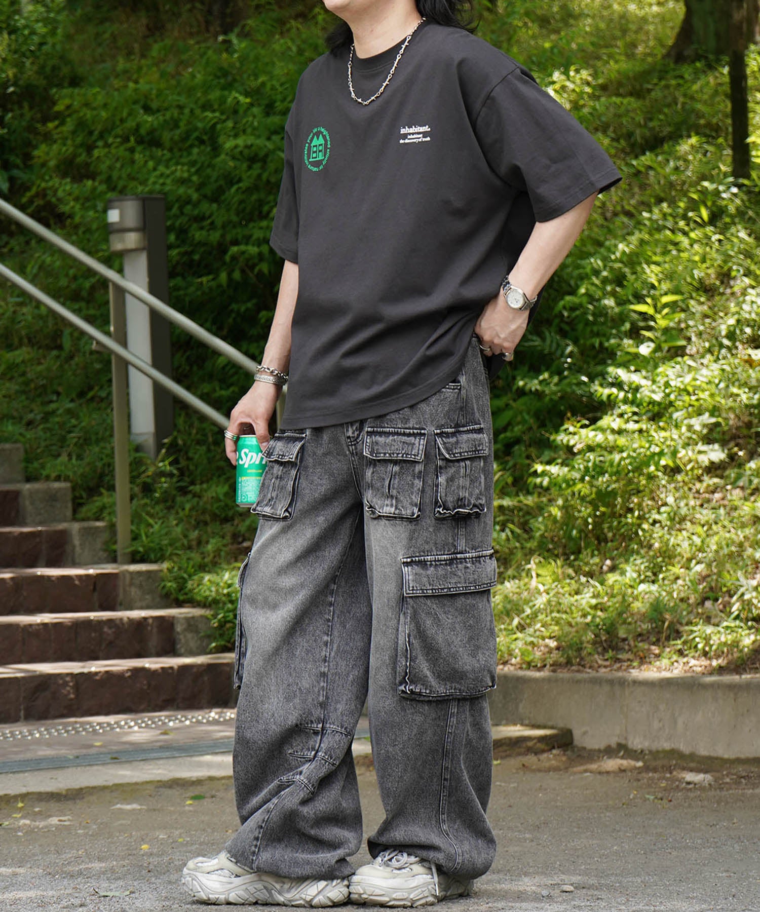25SS【INHABITANT】ビッグシルエット バックプリント半袖Tシャツ