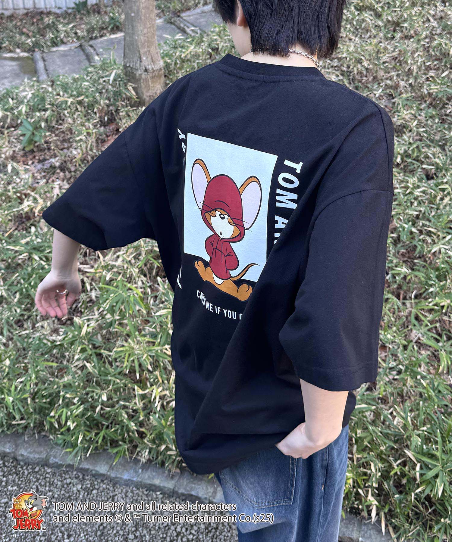 25SS【TOM&JERRY / トムとジェリー】ジェリー ビッグシルエットバックプリントTシャツ