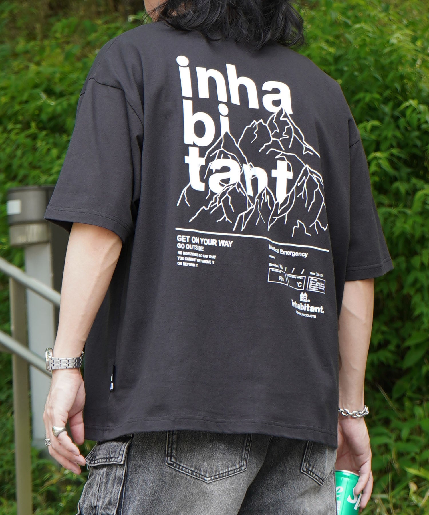 25SS【INHABITANT】ビッグシルエット バックプリント半袖Tシャツ