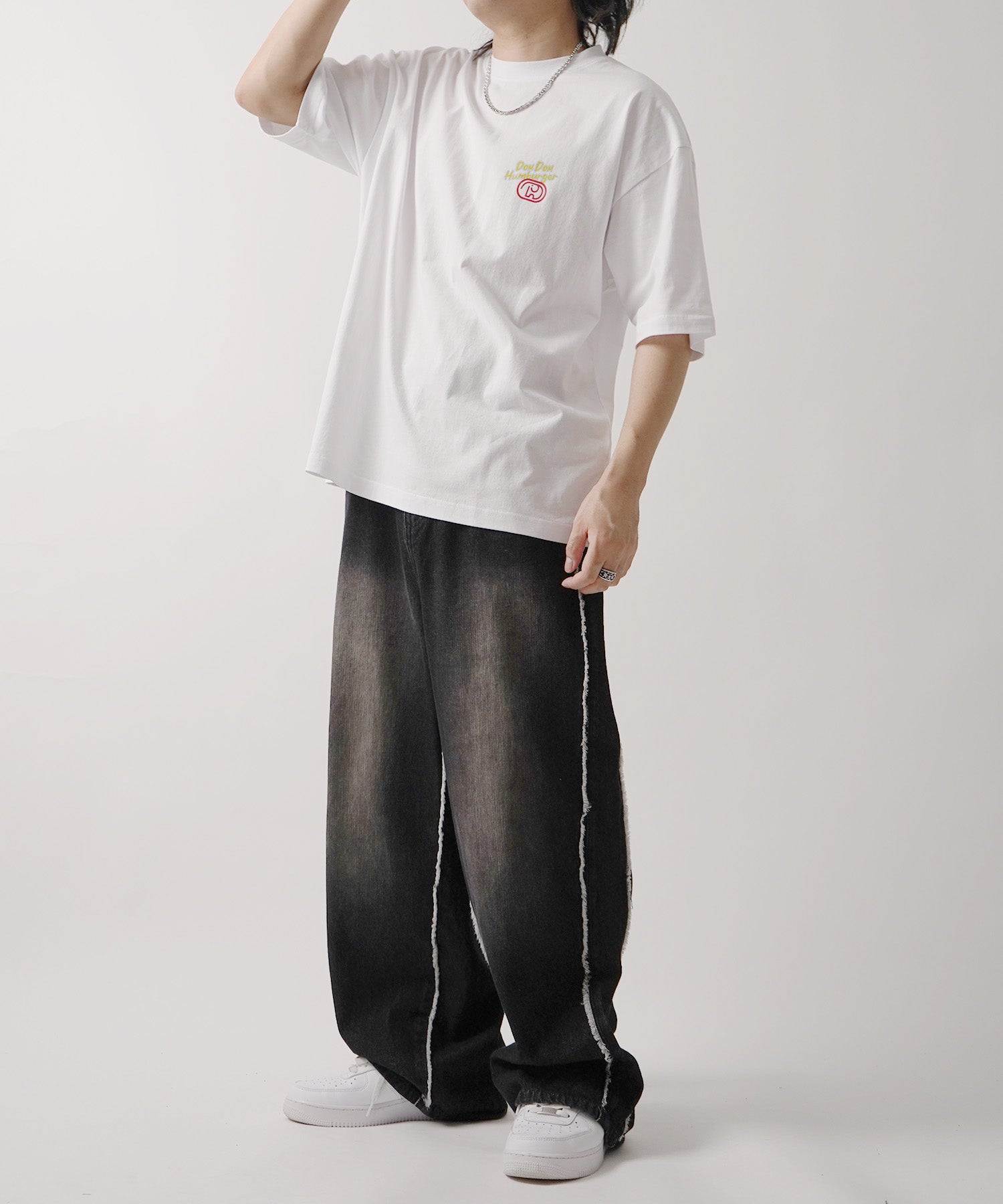 25SS 【DOMDOM / ドムドムハンバーガー】 ビッグシルエット バックプリント半袖Tシャツ