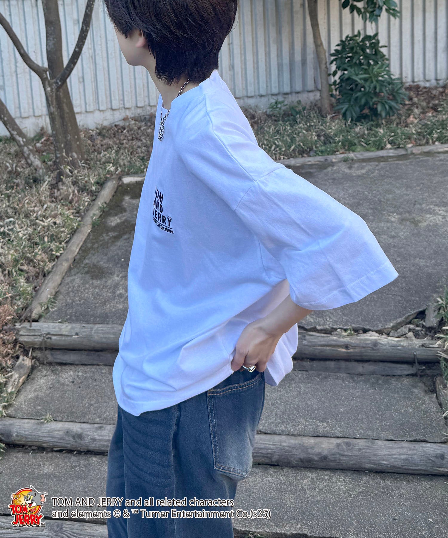 25SS【TOM&JERRY / トムとジェリー】トム ビッグシルエットバックプリントTシャツ