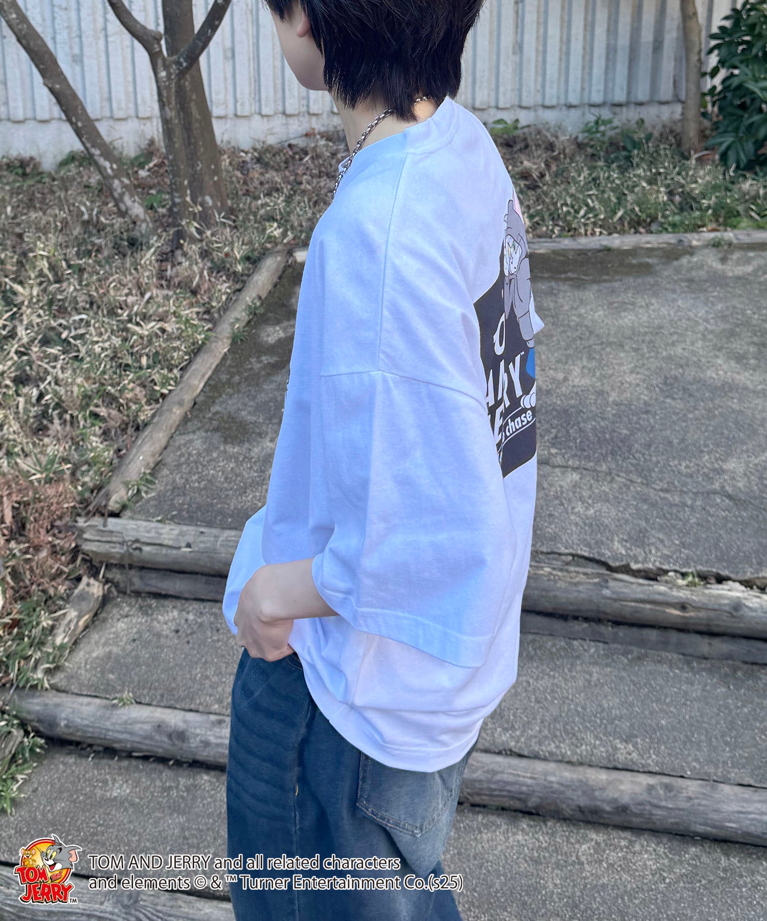25SS【TOM&JERRY / トムとジェリー】トム ビッグシルエットバックプリントTシャツ