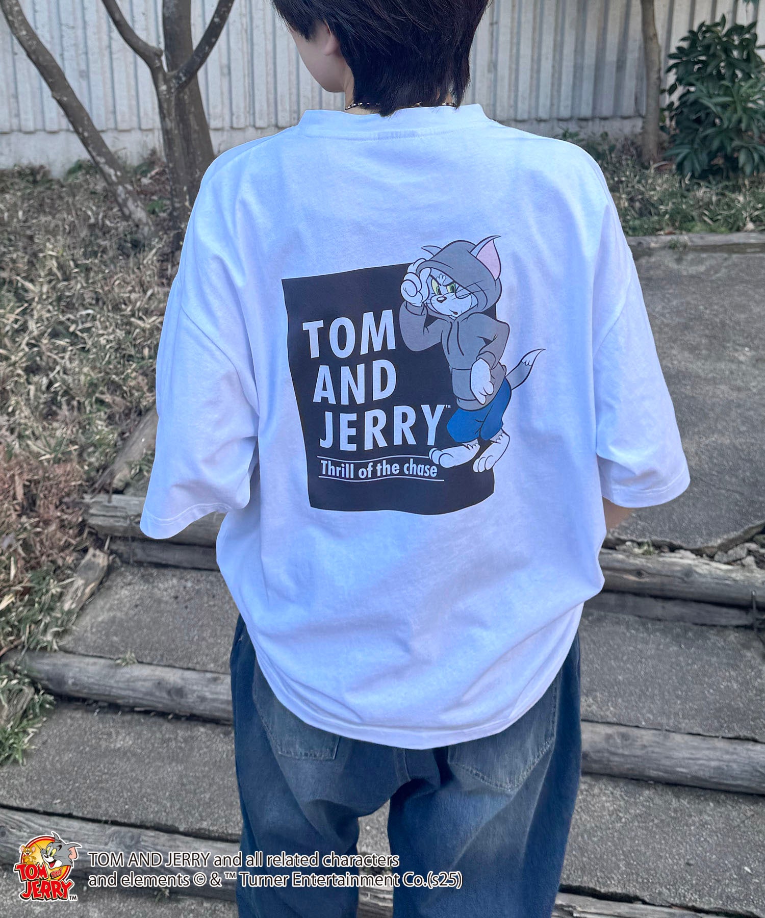 25SS【TOM&JERRY / トムとジェリー】トム ビッグシルエットバックプリントTシャツ