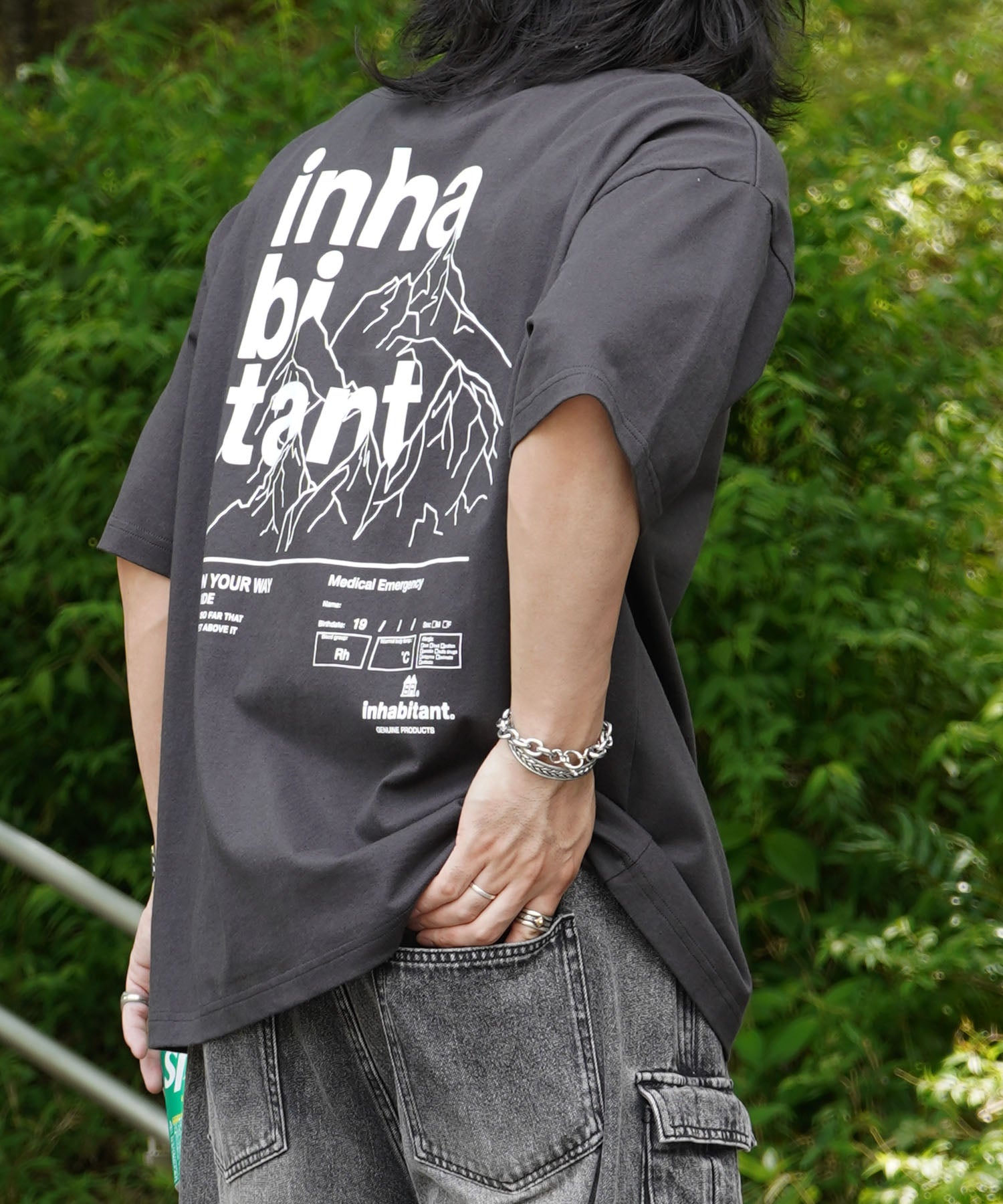 25SS【INHABITANT】ビッグシルエット バックプリント半袖Tシャツ