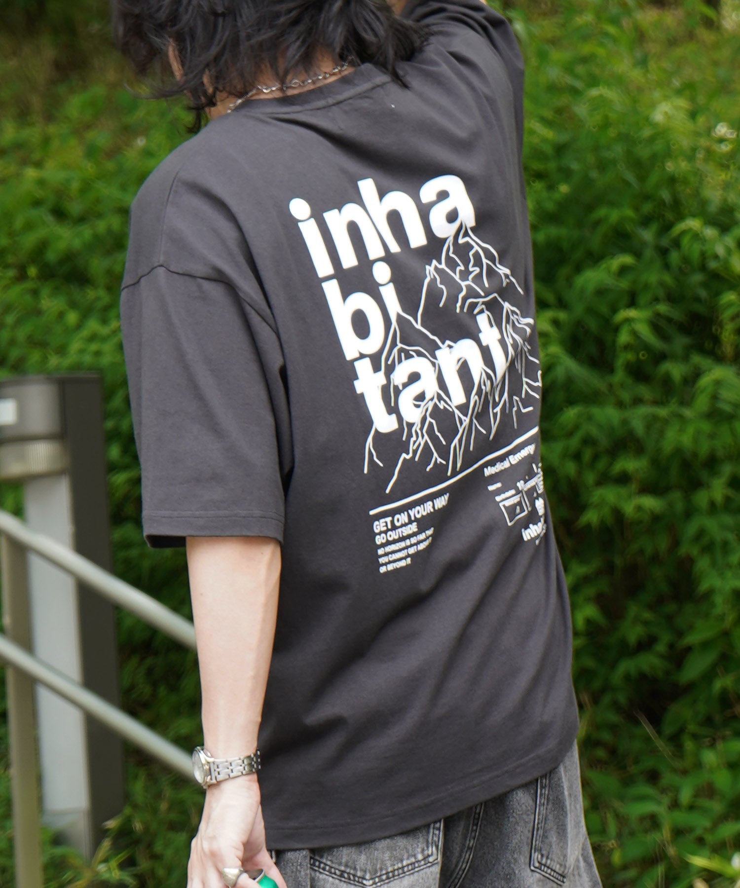 25SS【INHABITANT】ビッグシルエット バックプリント半袖Tシャツ
