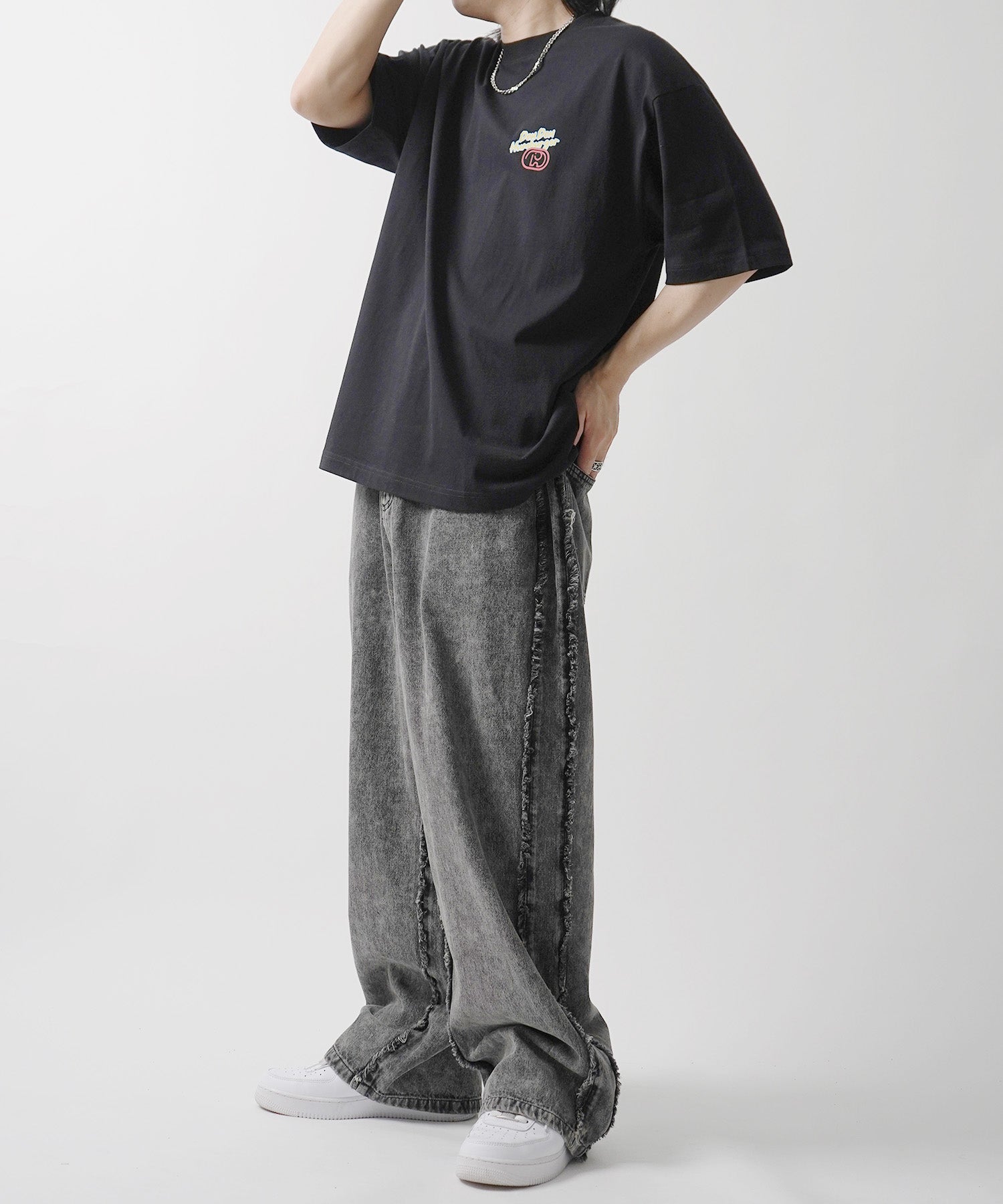 25SS 【DOMDOM / ドムドムハンバーガー】 ビッグシルエット バックプリント半袖Tシャツ