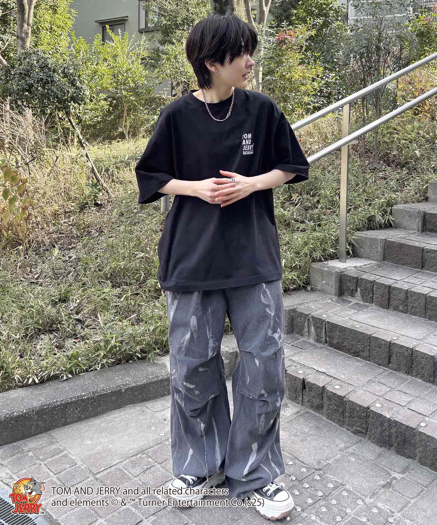 25SS【TOM&JERRY / トムとジェリー】トム ビッグシルエットバックプリントTシャツ