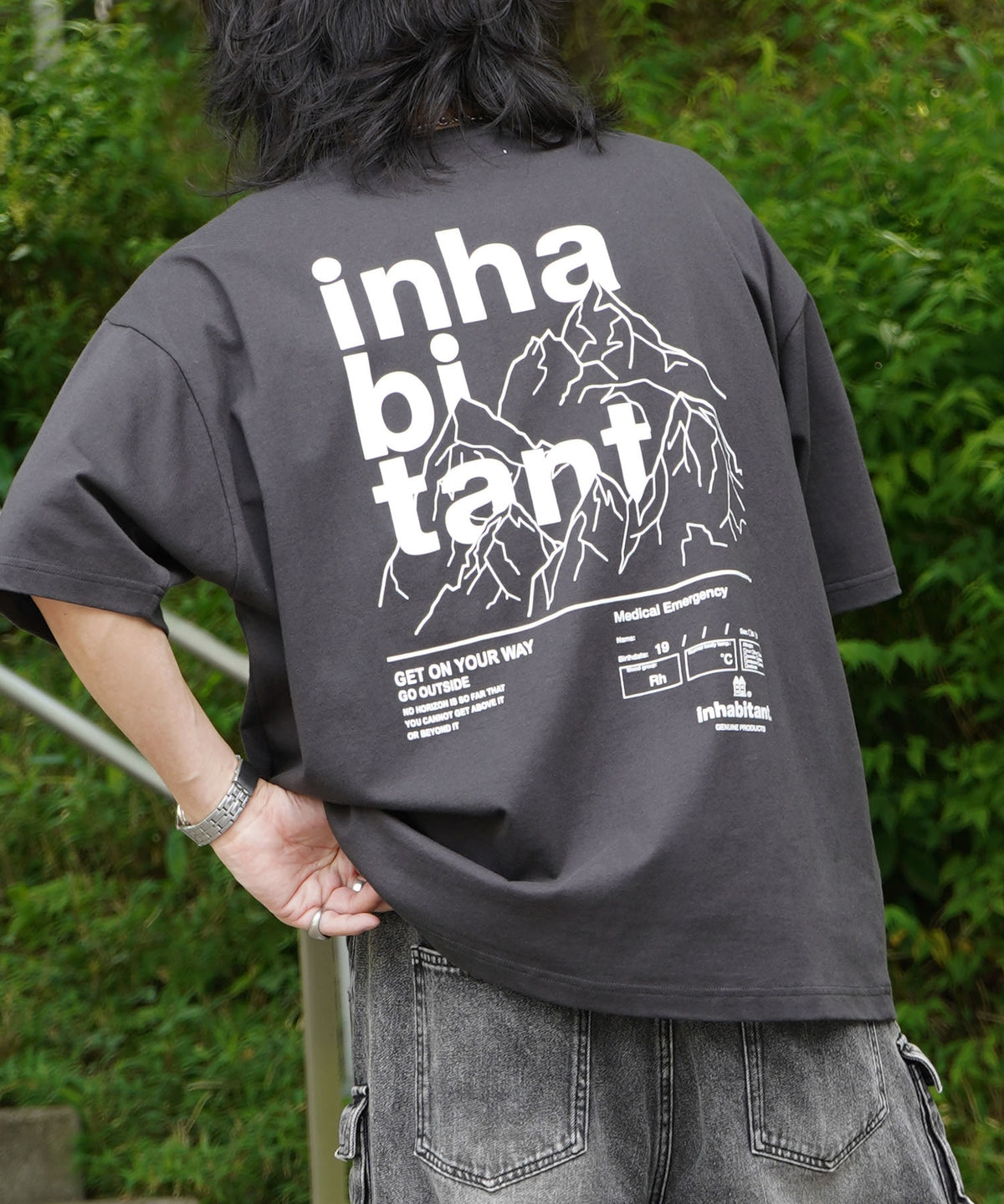 25SS【INHABITANT】ビッグシルエット バックプリント半袖Tシャツ