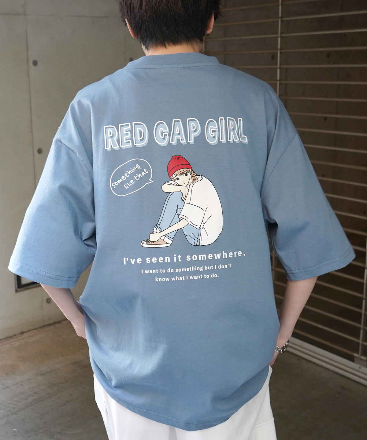 25SS【RED CAP GIRL】バックプリント ビッグシルエット半袖Tシャツ