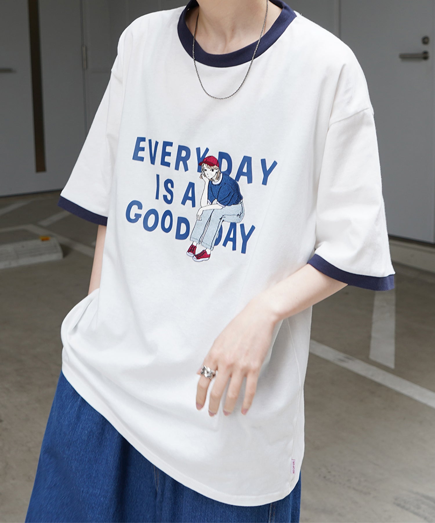 25SS【RED CAP GIRL】リンガー ビッグシルエット 半袖Tシャツ