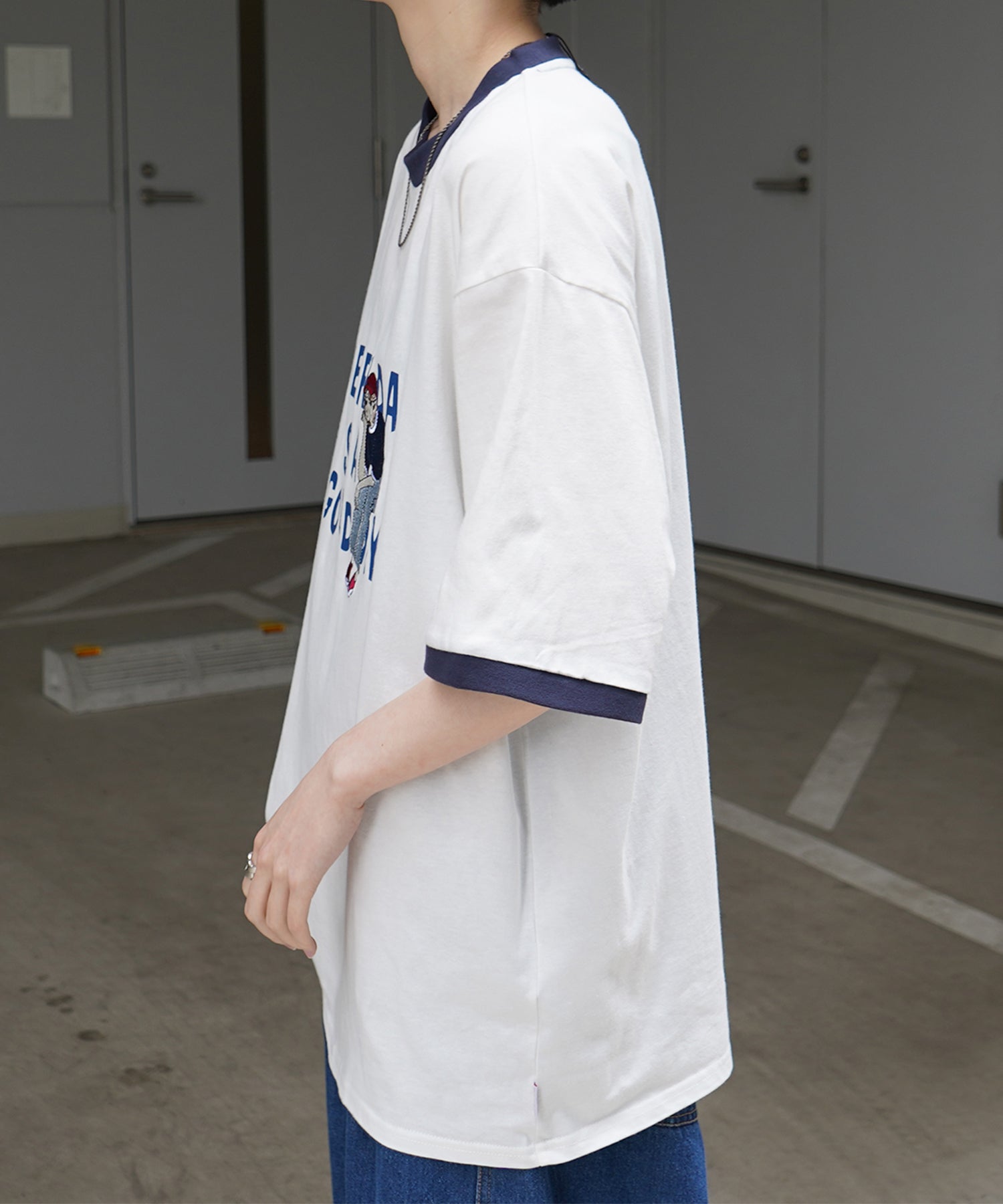 25SS【RED CAP GIRL】リンガー ビッグシルエット 半袖Tシャツ