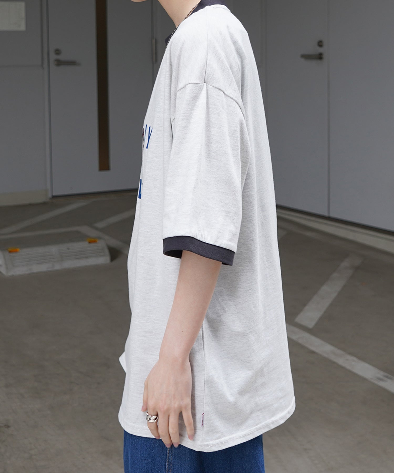 25SS【RED CAP GIRL】リンガー ビッグシルエット 半袖Tシャツ