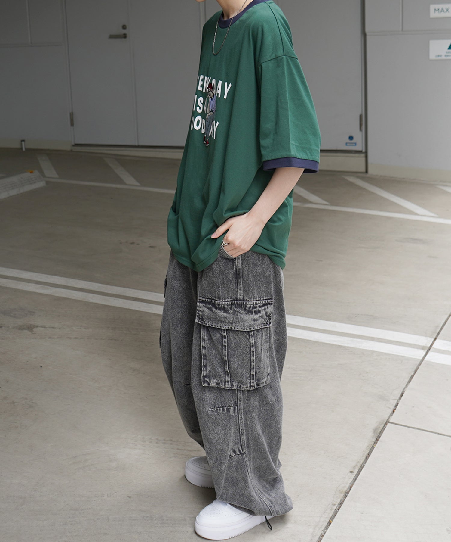 25SS【RED CAP GIRL】リンガー ビッグシルエット 半袖Tシャツ