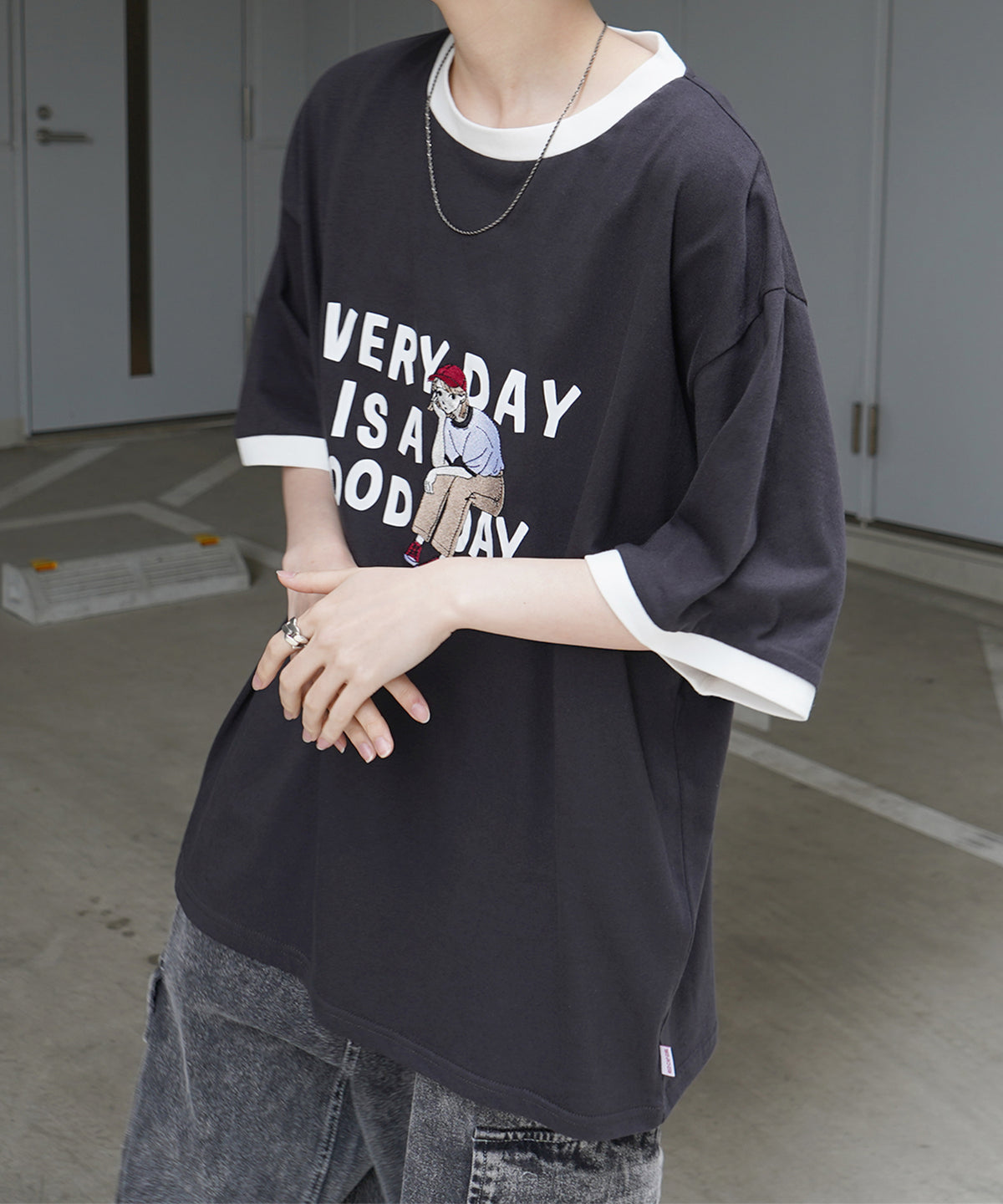 25SS【RED CAP GIRL】リンガー ビッグシルエット 半袖Tシャツ