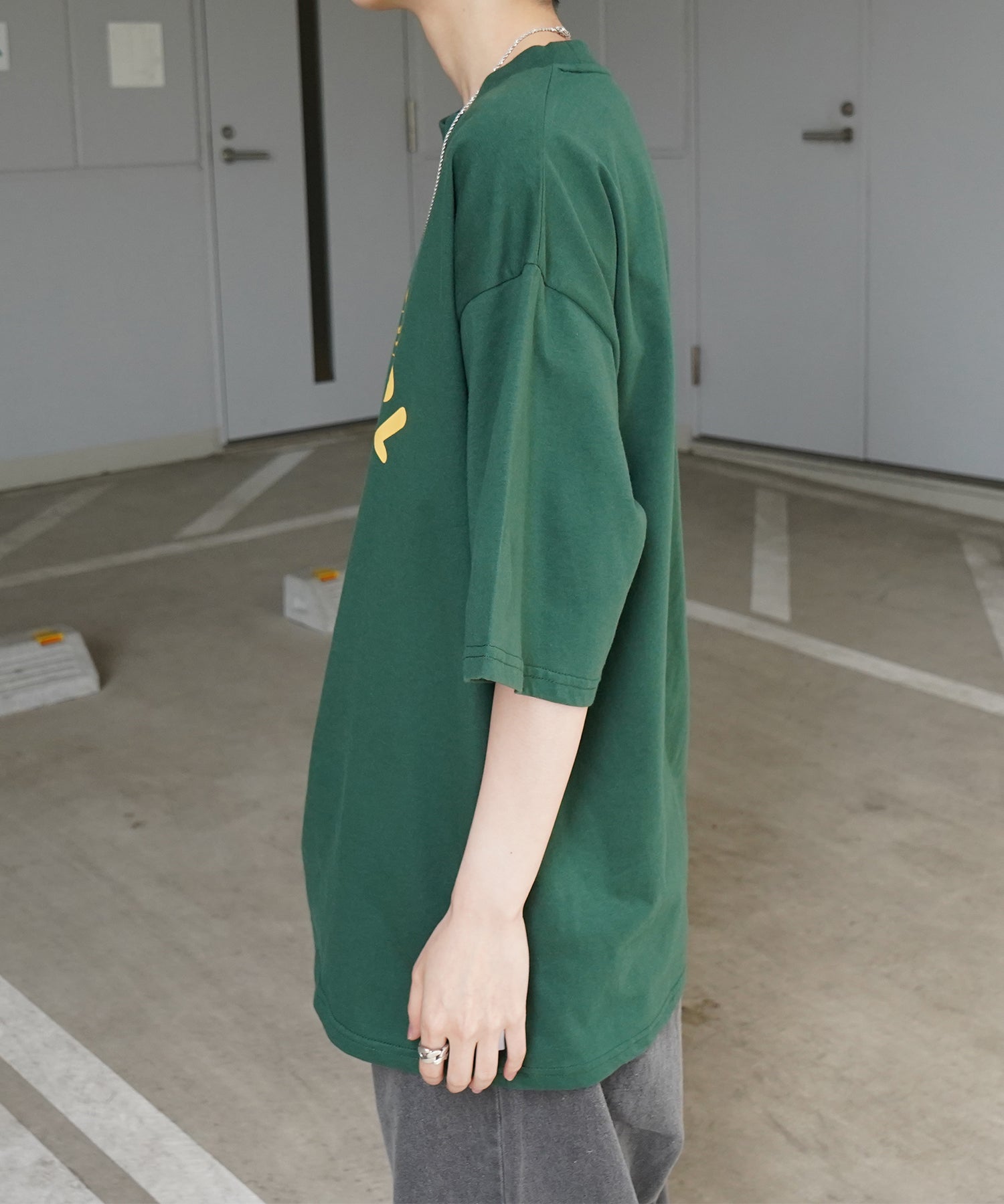 25SS【RED CAP GIRL】フロントプリント ビッグシルエット半袖Tシャツ