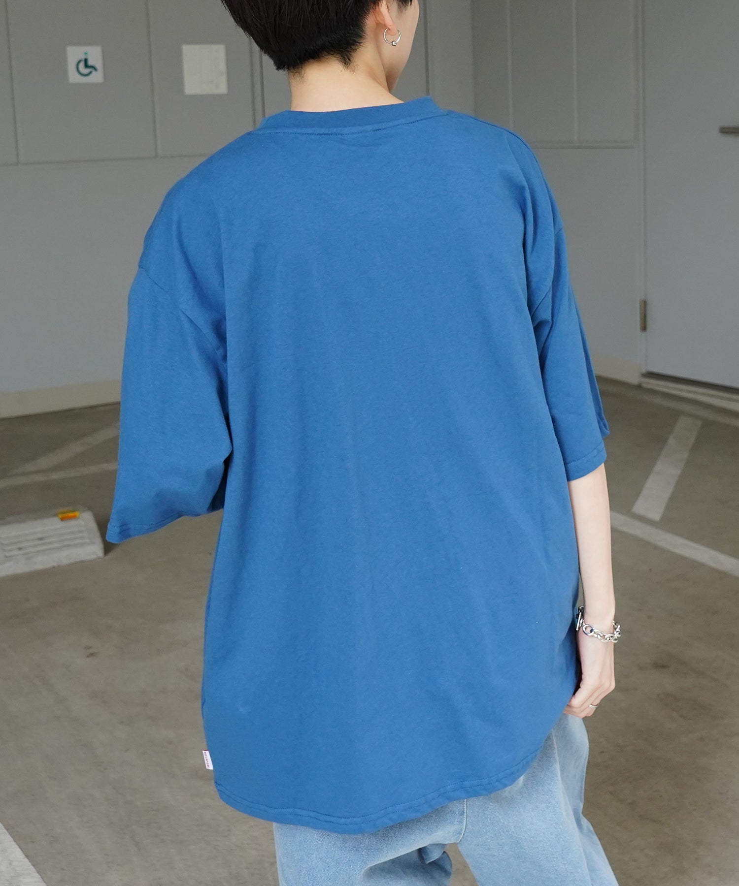 25SS【RED CAP GIRL】フロントプリント ビッグシルエット半袖Tシャツ