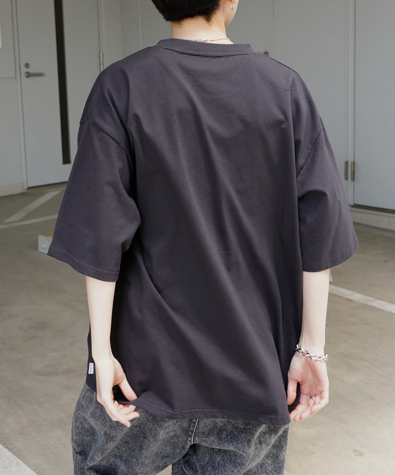 25SS【RED CAP GIRL】フロントプリント ビッグシルエット半袖Tシャツ