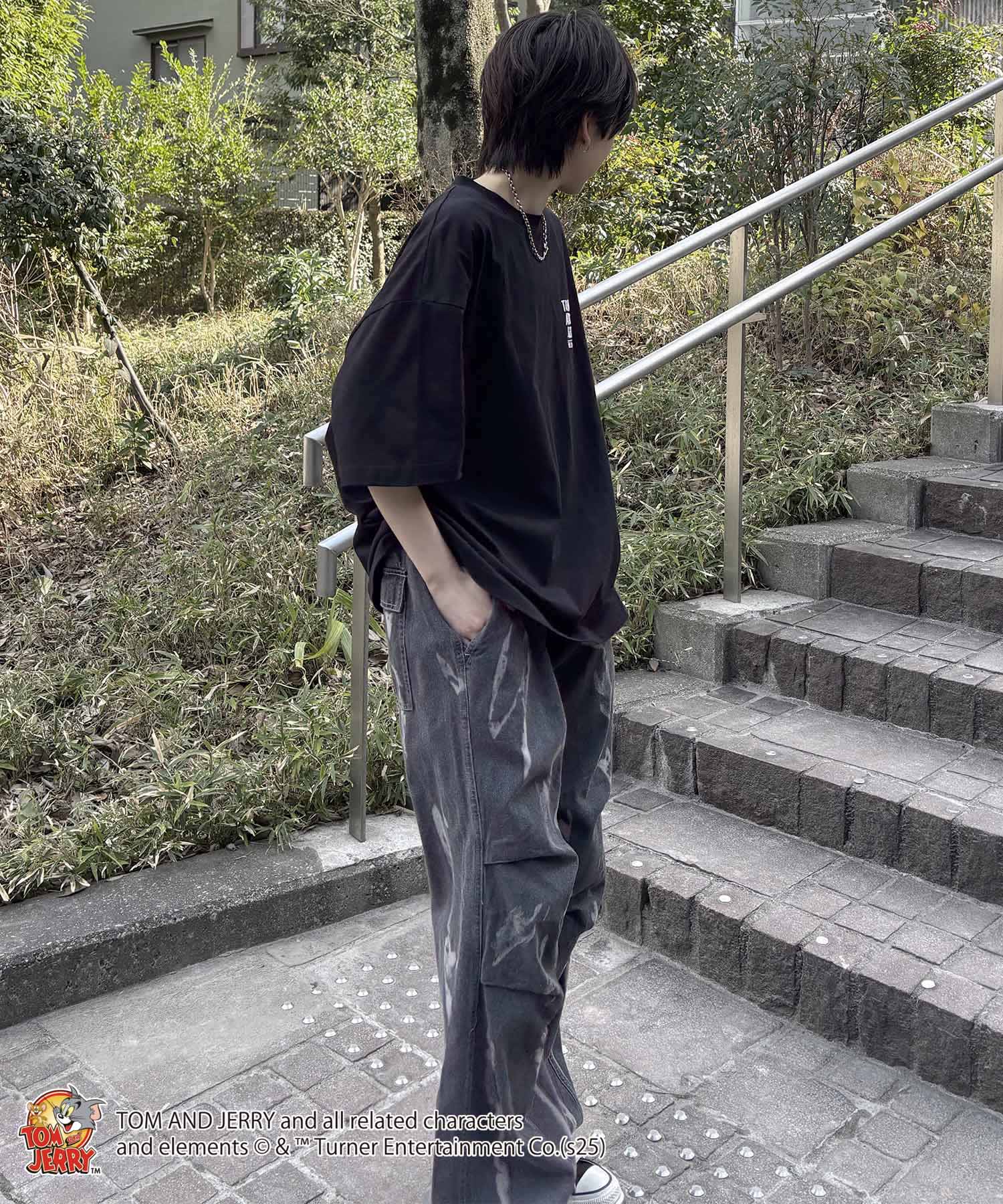 25SS【TOM&JERRY / トムとジェリー】トム ビッグシルエットバックプリントTシャツ