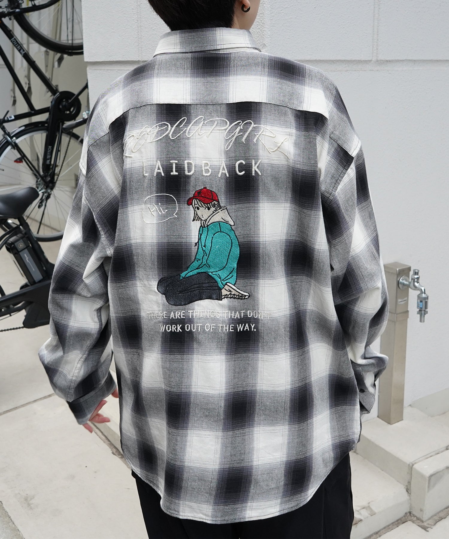 RED CAP GIRL】25SS バックプリント / 刺繍 オンブレチェック