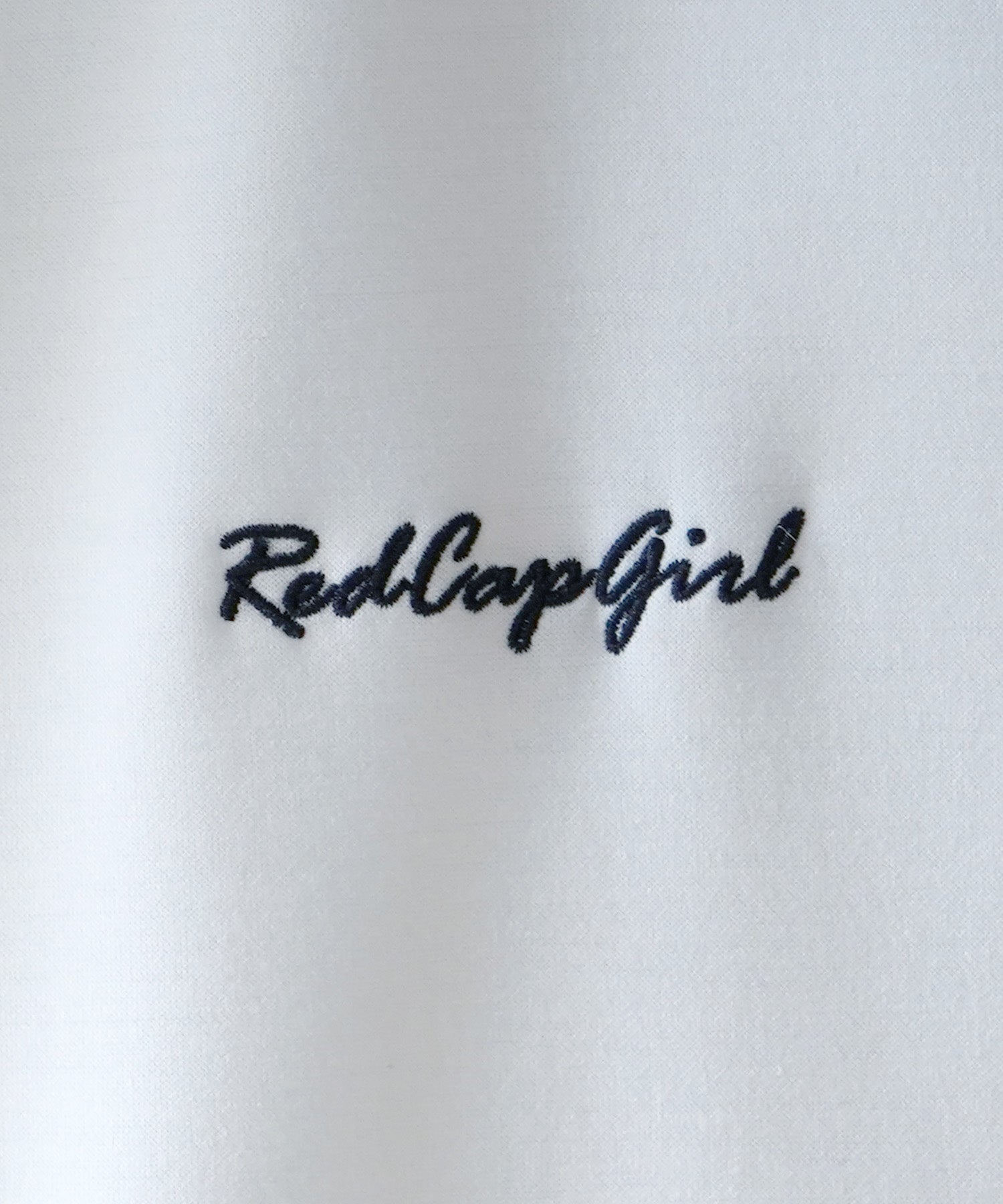 【RED CAP GIRL】24SS ビッグシルエット とろみポンチ 落ち感ドレープ 配色フード バックプリント ダンボールニットプルオーバーパーカー