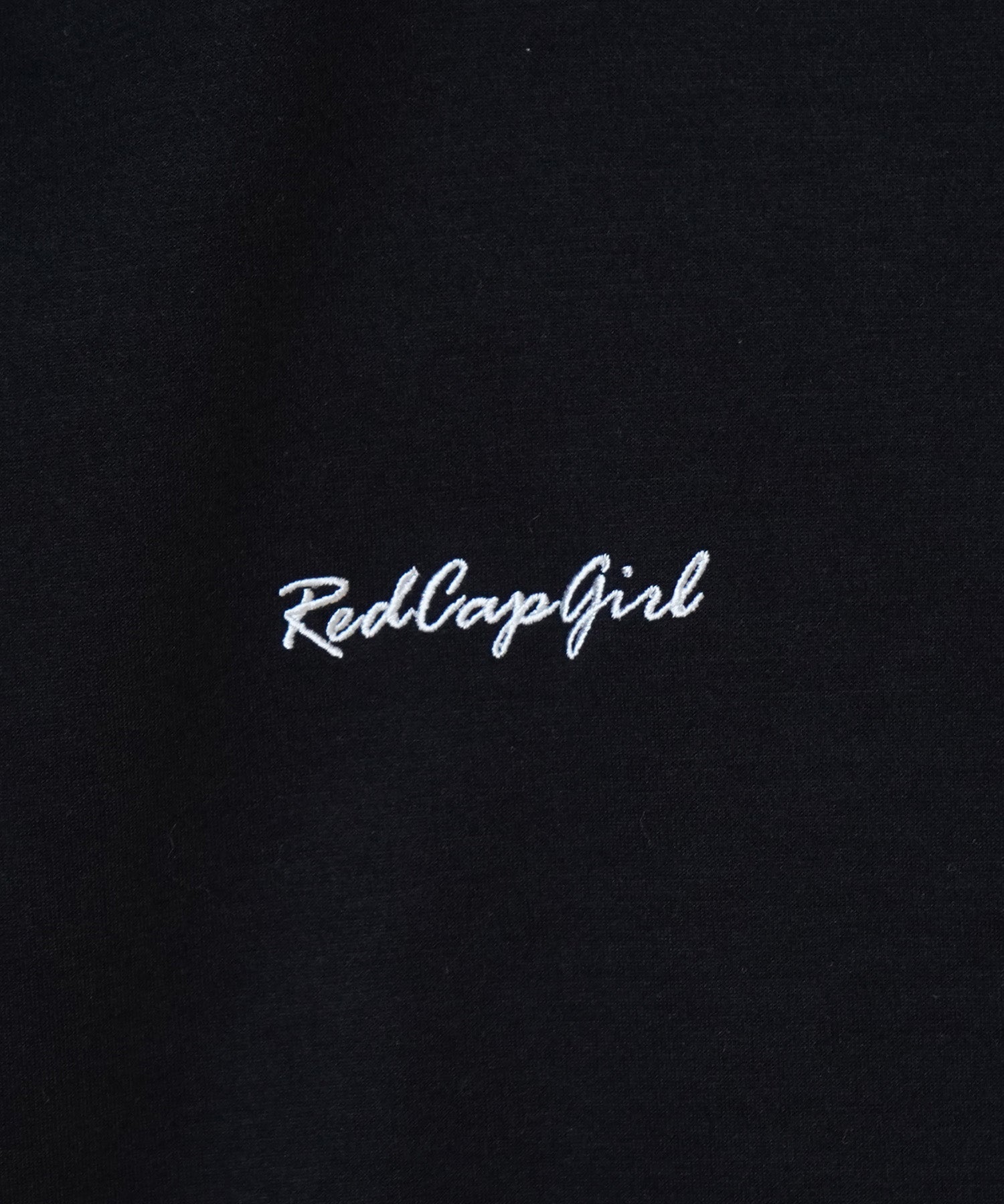 【RED CAP GIRL】24SS ビッグシルエット とろみポンチ 落ち感ドレープ 配色フード バックプリント ダンボールニットプルオーバーパーカー
