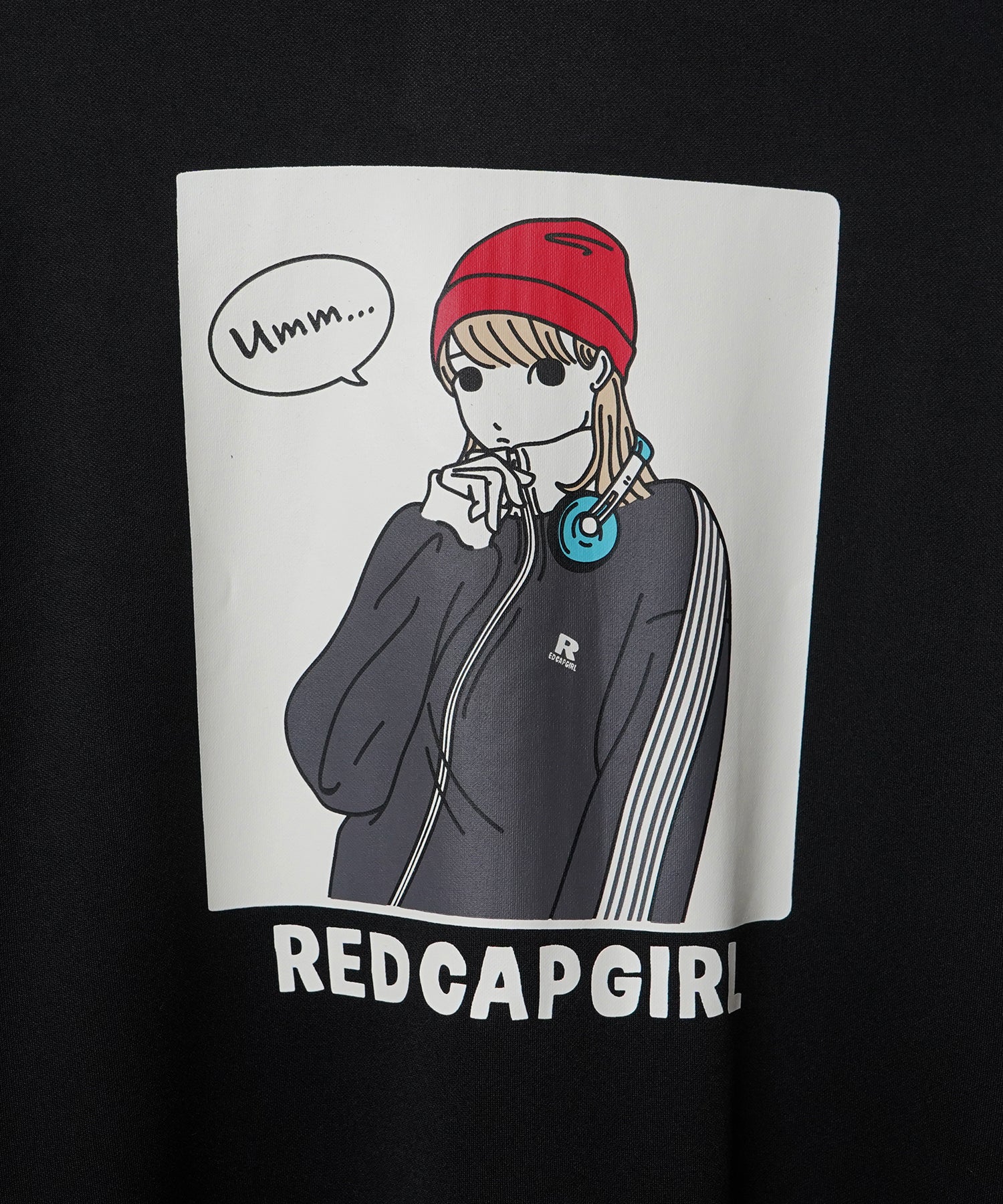 25SS【RED CAP GIRL】セットアップ対応 ビッグシルエット バックプリント 袖ライン ジャージトラックジャケット