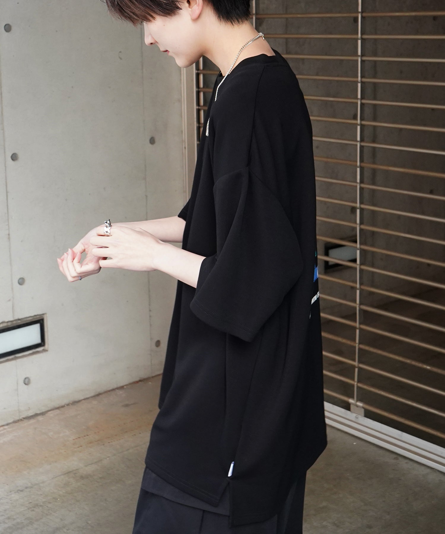 【RED CAP GIRL × PEZ】25SS RCG×PEZコラボ バックプリント ドレープとろみ ビッグシルエットポンチTシャツ