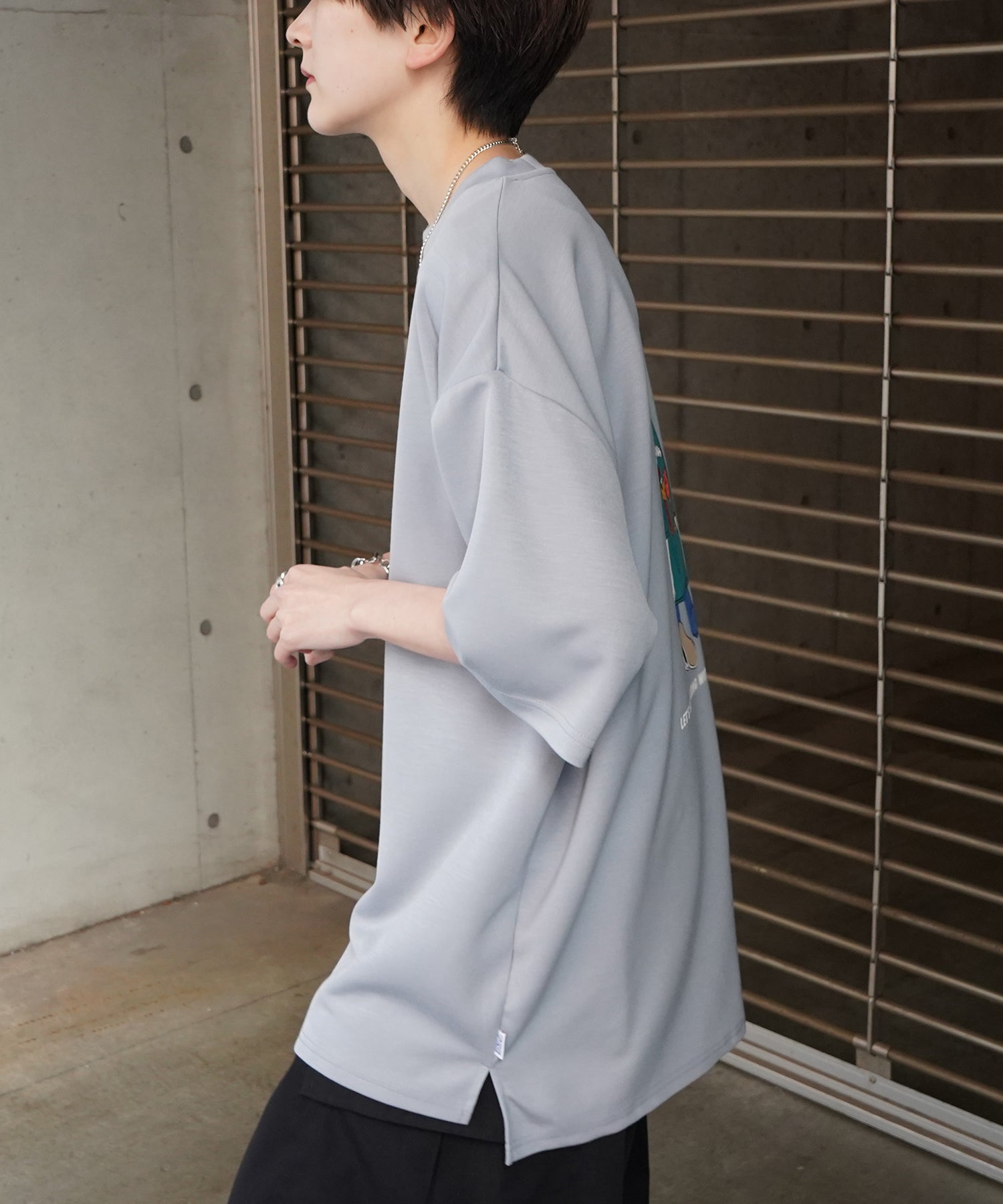 【RED CAP GIRL × PEZ】25SS RCG×PEZコラボ バックプリント ドレープとろみ ビッグシルエットポンチTシャツ