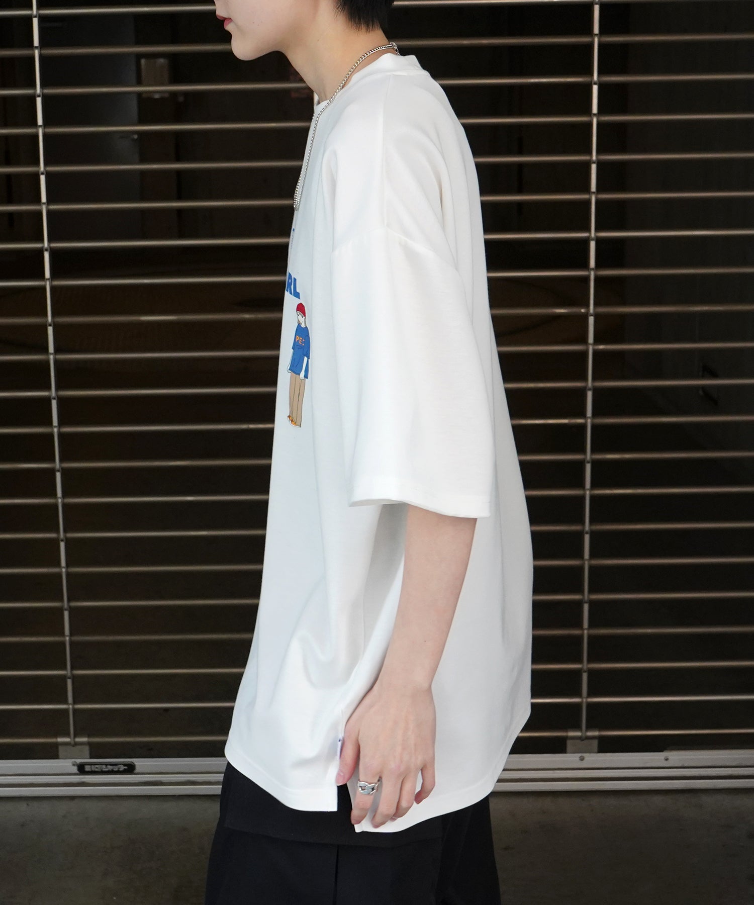 【RED CAP GIRL × PEZ】25SS RCG×PEZコラボ フロントプリント ドレープとろみ ビッグシルエットポンチTシャツ