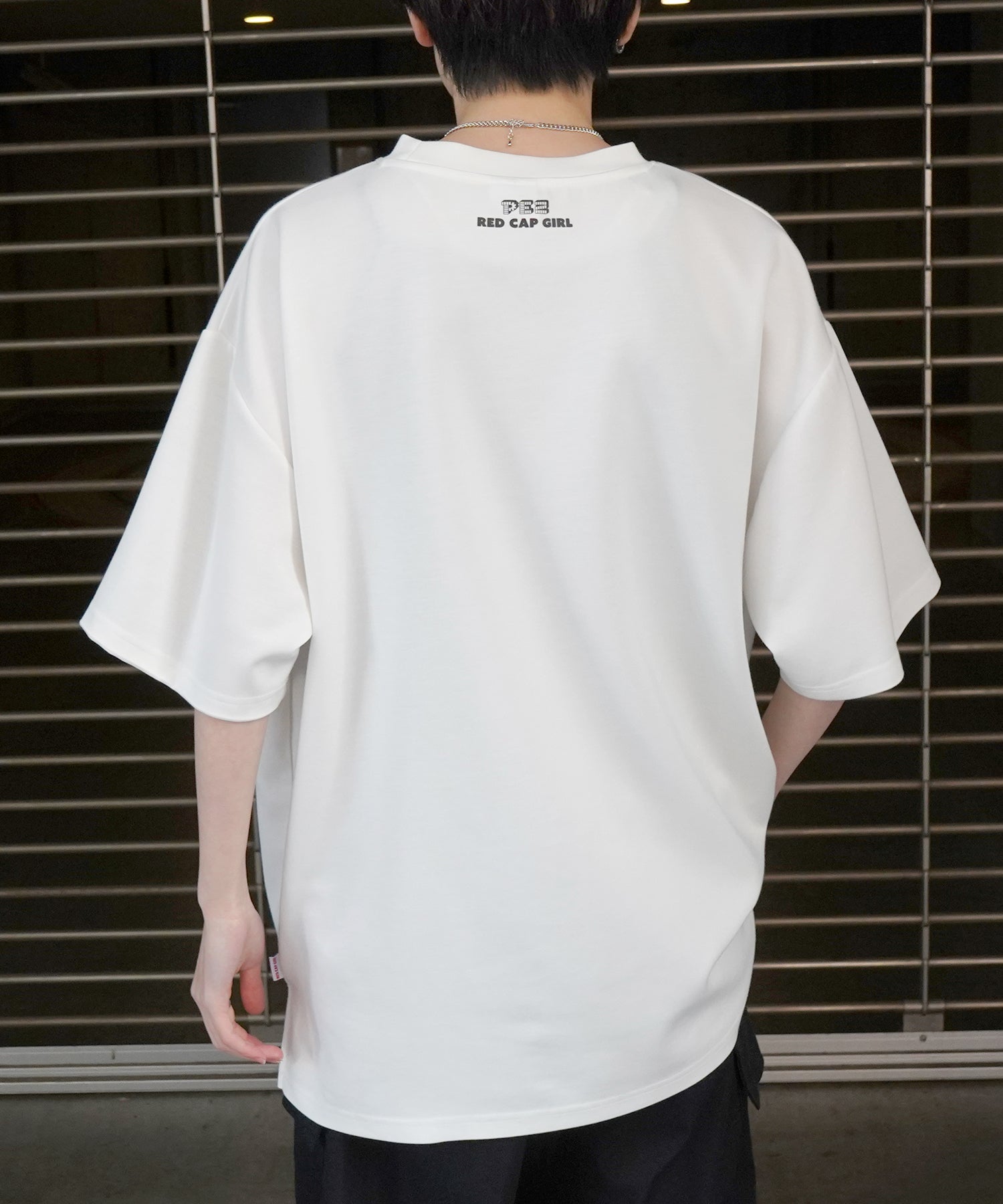 【RED CAP GIRL × PEZ】25SS RCG×PEZコラボ フロントプリント ドレープとろみ ビッグシルエットポンチTシャツ