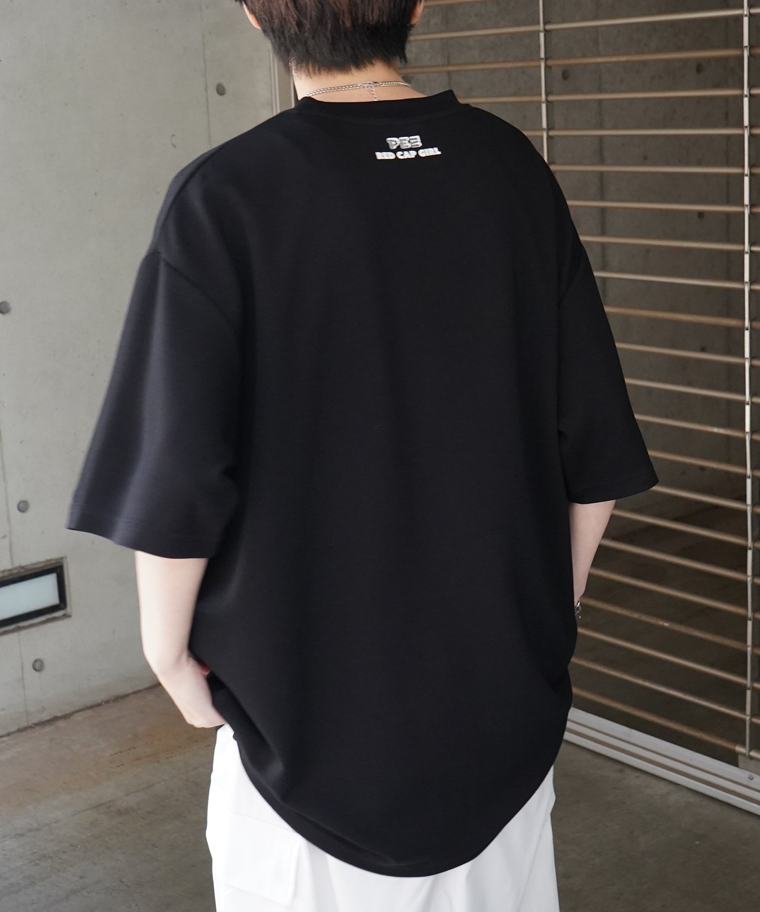 【RED CAP GIRL × PEZ】25SS RCG×PEZコラボ フロントプリント ドレープとろみ ビッグシルエットポンチTシャツ