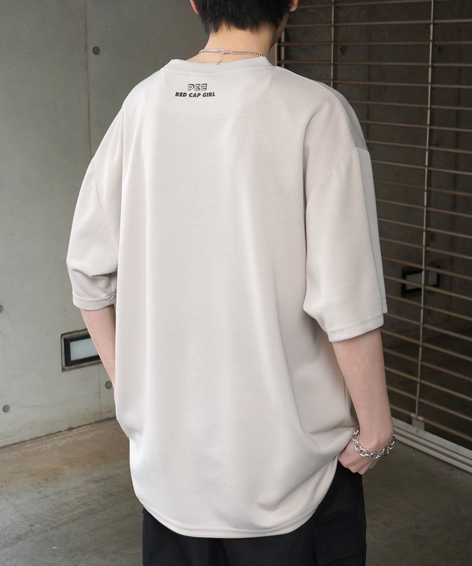 【RED CAP GIRL × PEZ】25SS RCG×PEZコラボ フロントプリント ドレープとろみ ビッグシルエットポンチTシャツ