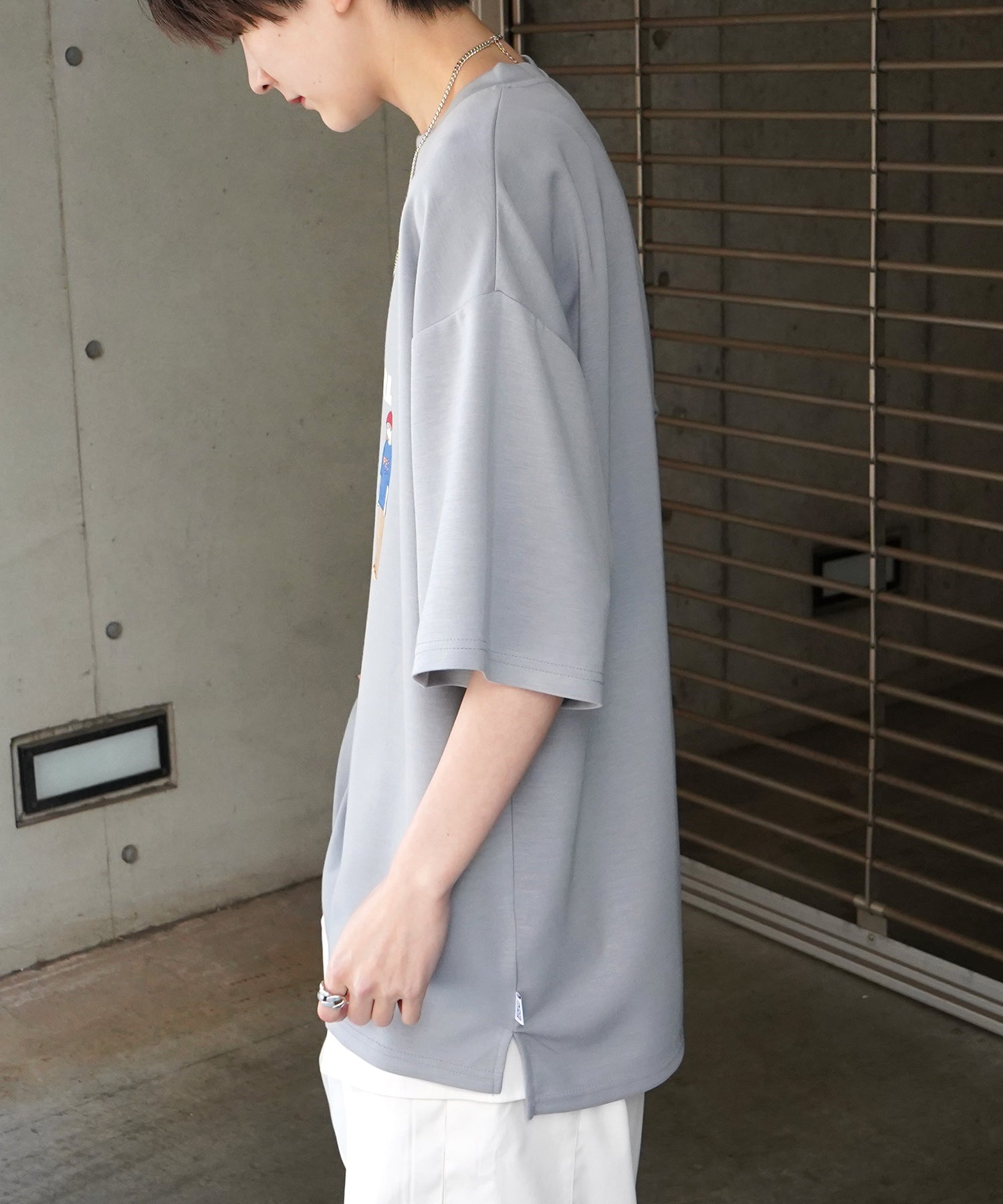 【RED CAP GIRL × PEZ】25SS RCG×PEZコラボ フロントプリント ドレープとろみ ビッグシルエットポンチTシャツ