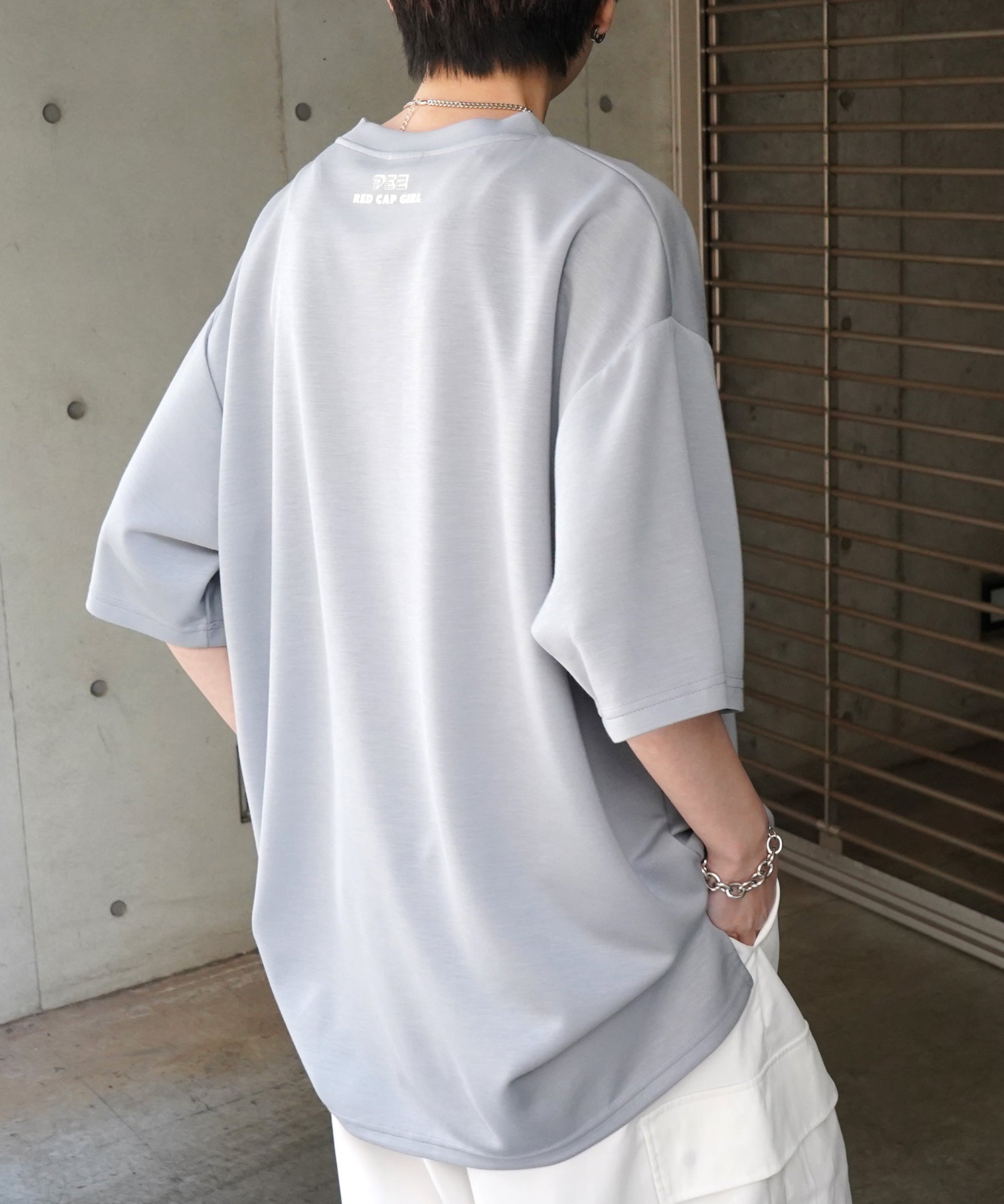 【RED CAP GIRL × PEZ】25SS RCG×PEZコラボ フロントプリント ドレープとろみ ビッグシルエットポンチTシャツ