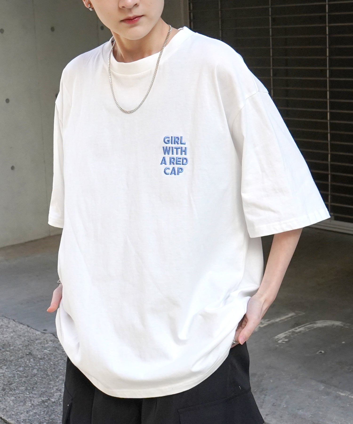 25SS【RED CAP GIRL】バックプリント ビッグシルエット半袖Tシャツ