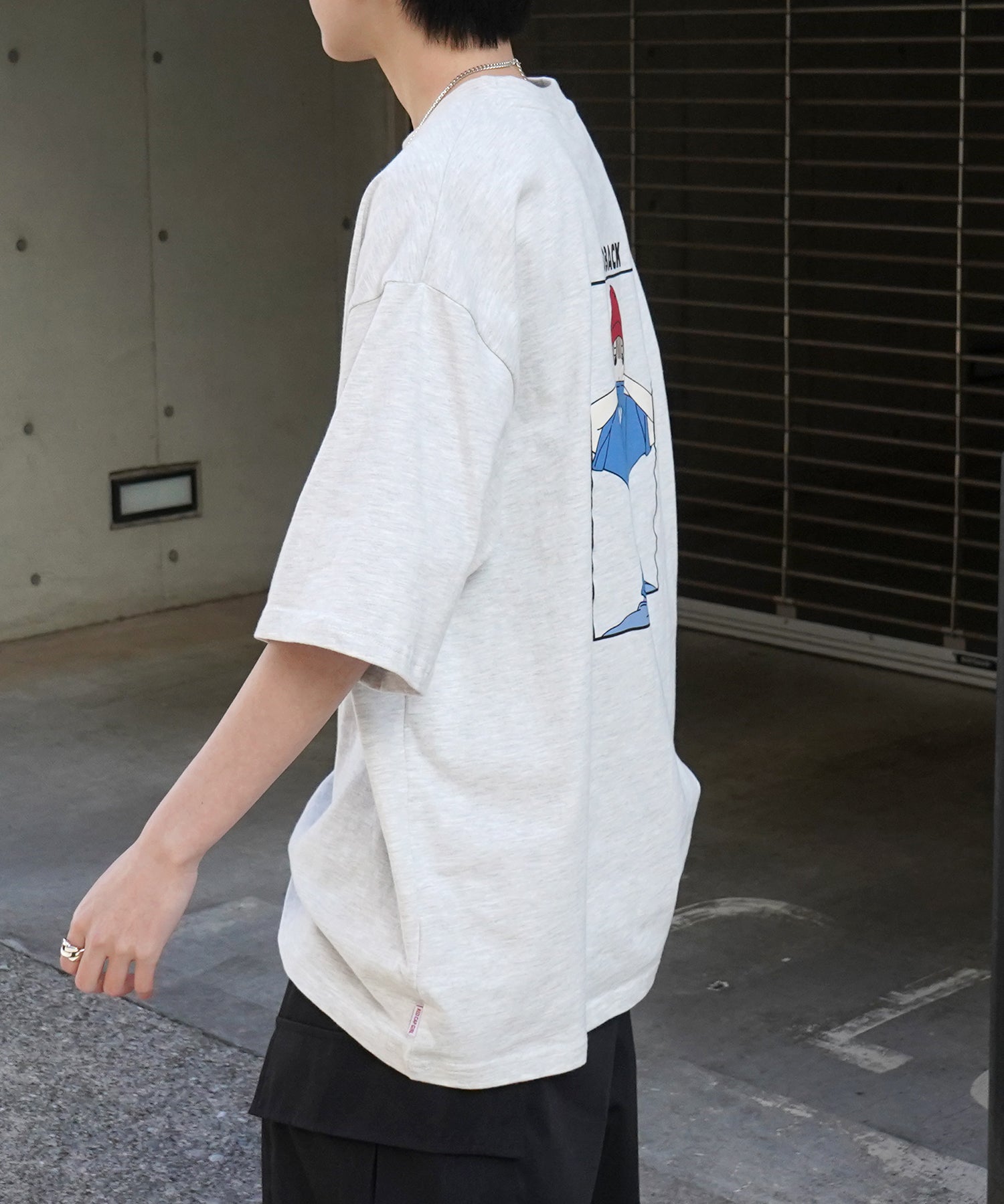 25SS【RED CAP GIRL】バックプリント ビッグシルエット半袖Tシャツ