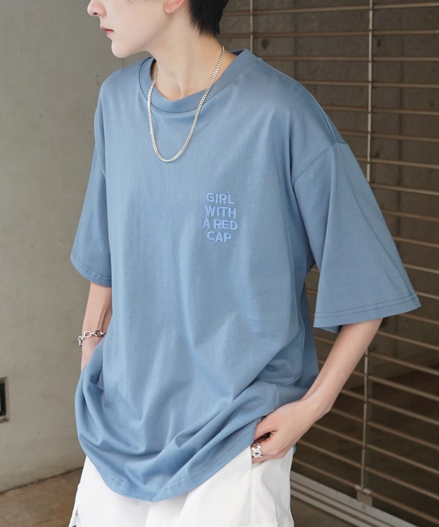25SS【RED CAP GIRL】バックプリント ビッグシルエット半袖Tシャツ