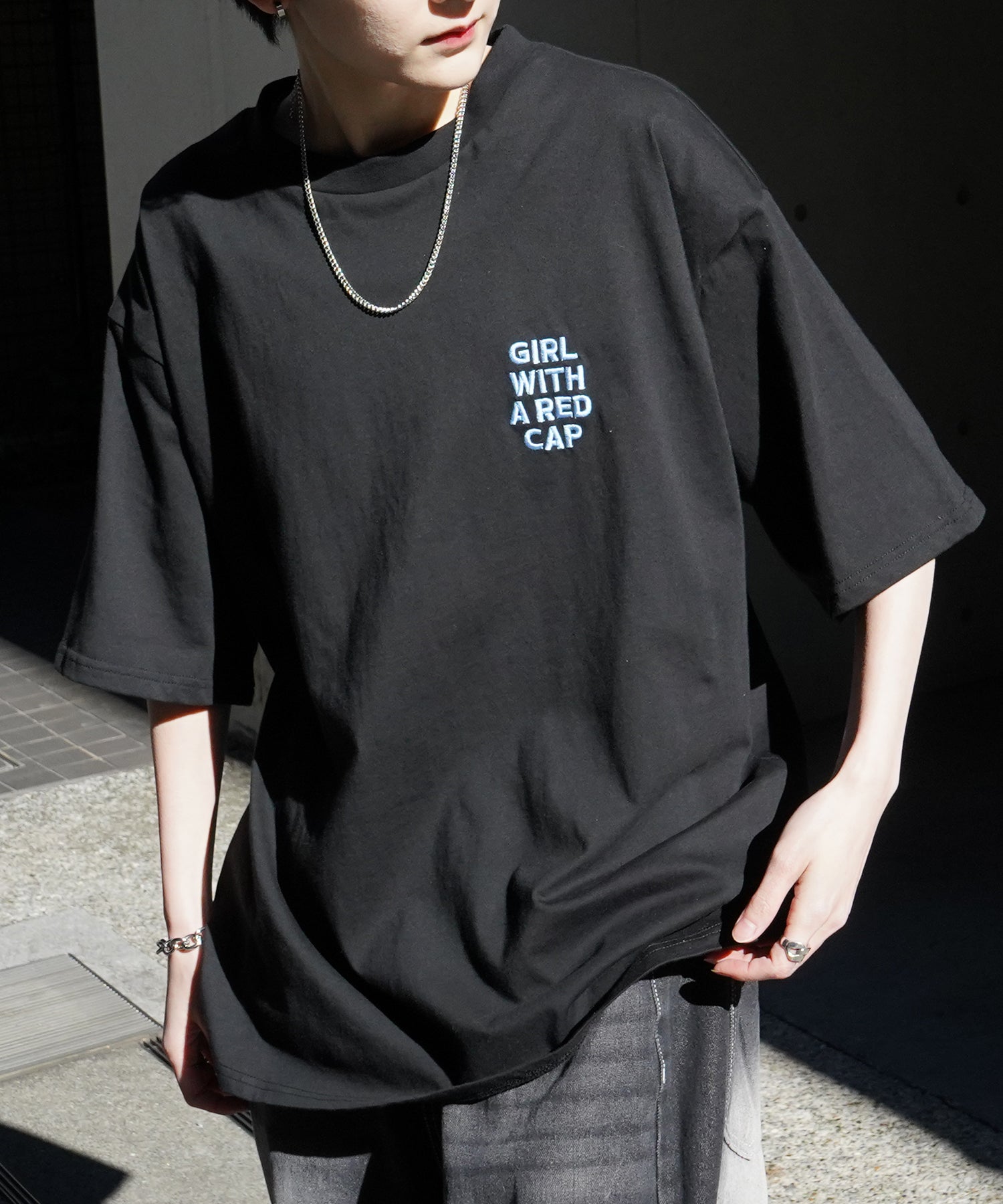 25SS【RED CAP GIRL】バックプリント ビッグシルエット半袖Tシャツ