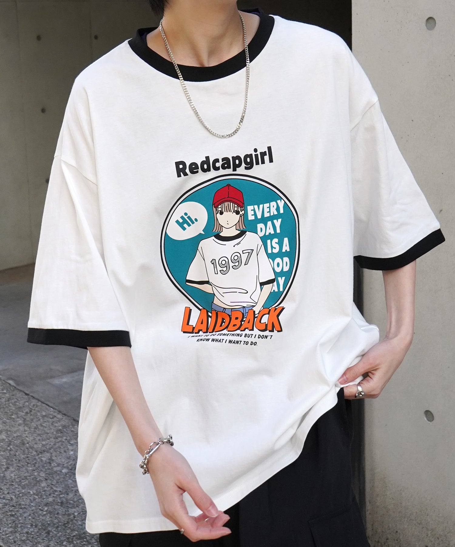 25SS【RED CAP GIRL】リンガー ビッグシルエット 半袖Tシャツ