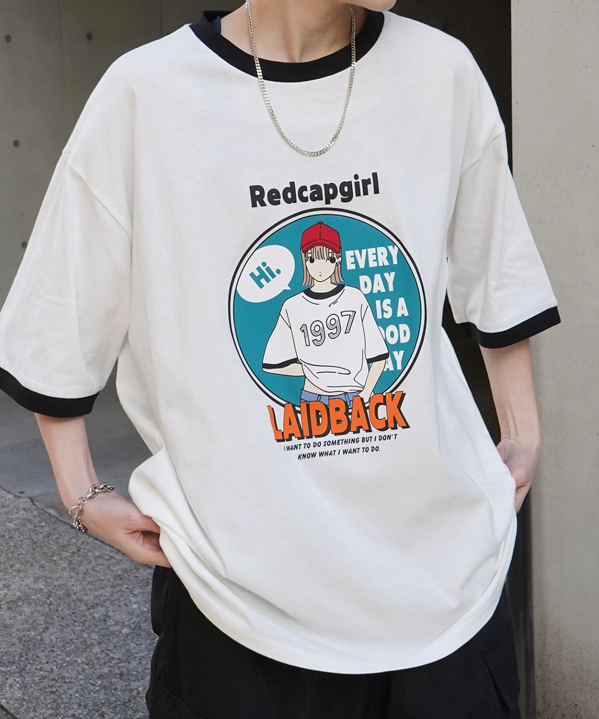 25SS【RED CAP GIRL】リンガー ビッグシルエット 半袖Tシャツ
